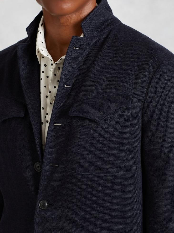 Linen Cotton Military Jacket image number 3