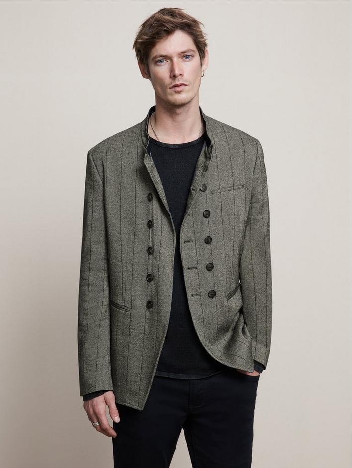 SLIM FIT PINSTRIPE DOUBLE BREASTED JACKET image number 1