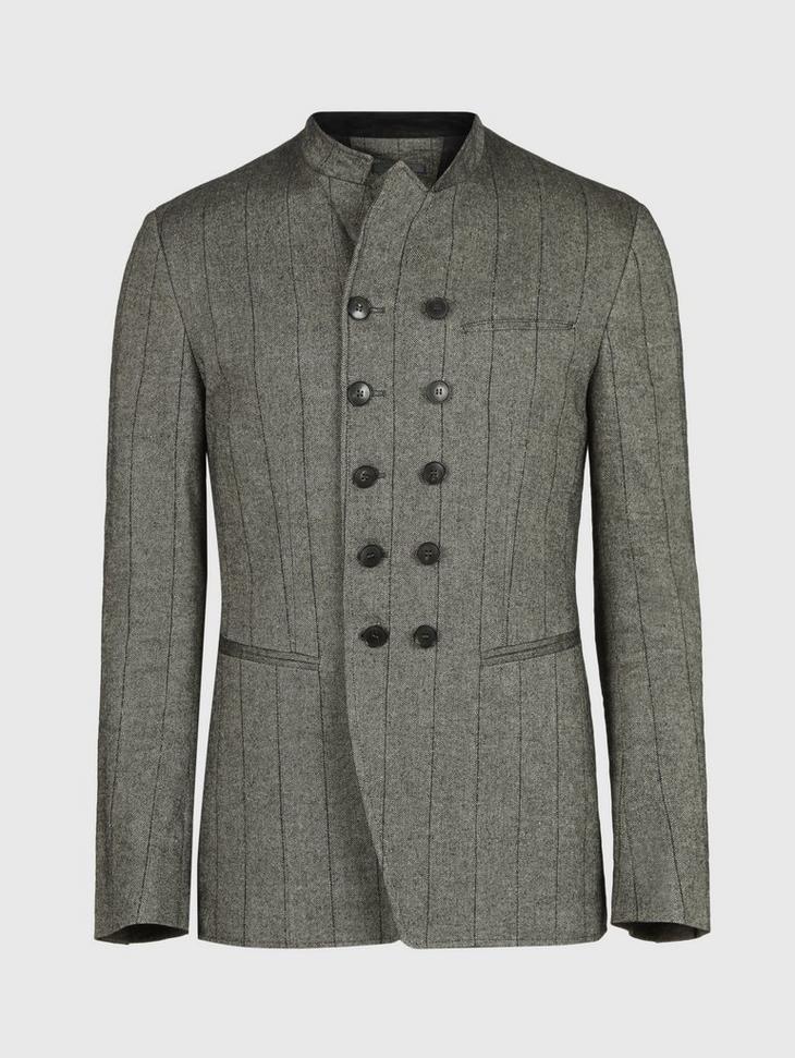 SLIM FIT PINSTRIPE DOUBLE BREASTED JACKET image number 3