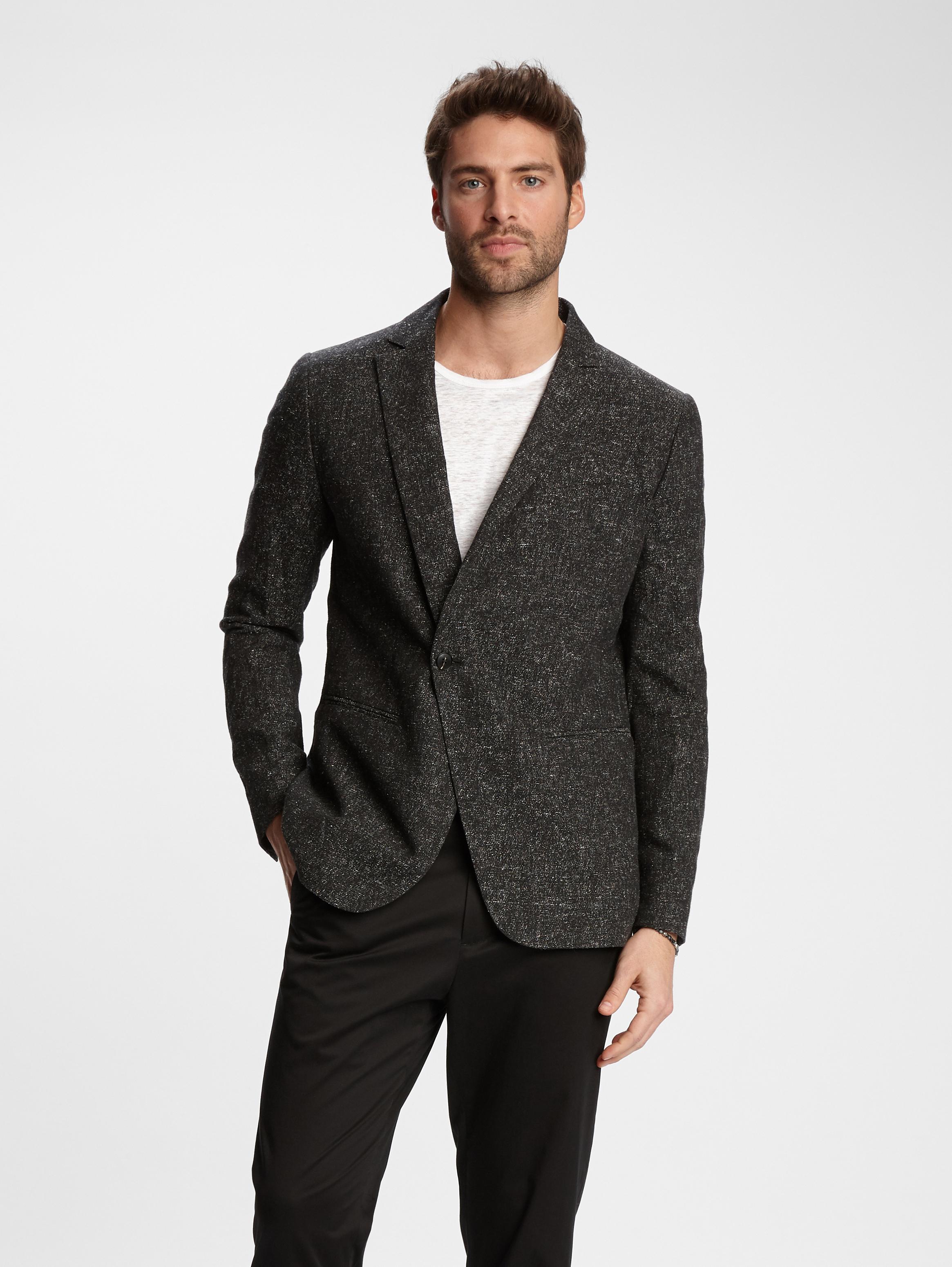 ASYMMETRIC ONE BUTTON JACKET image number 1