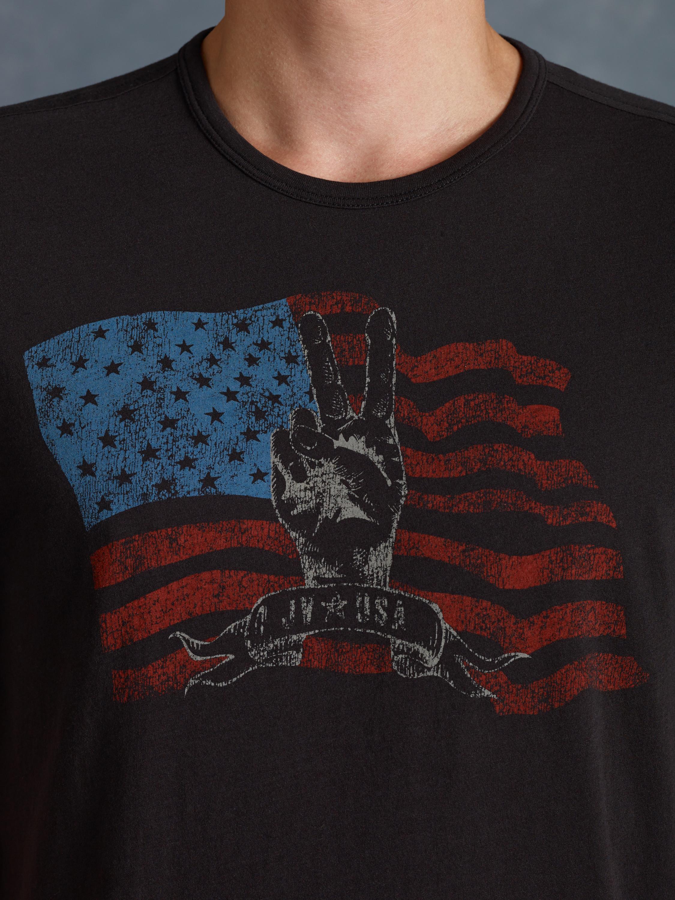 PEACE FLAG GRAPHIC TEE image number 3