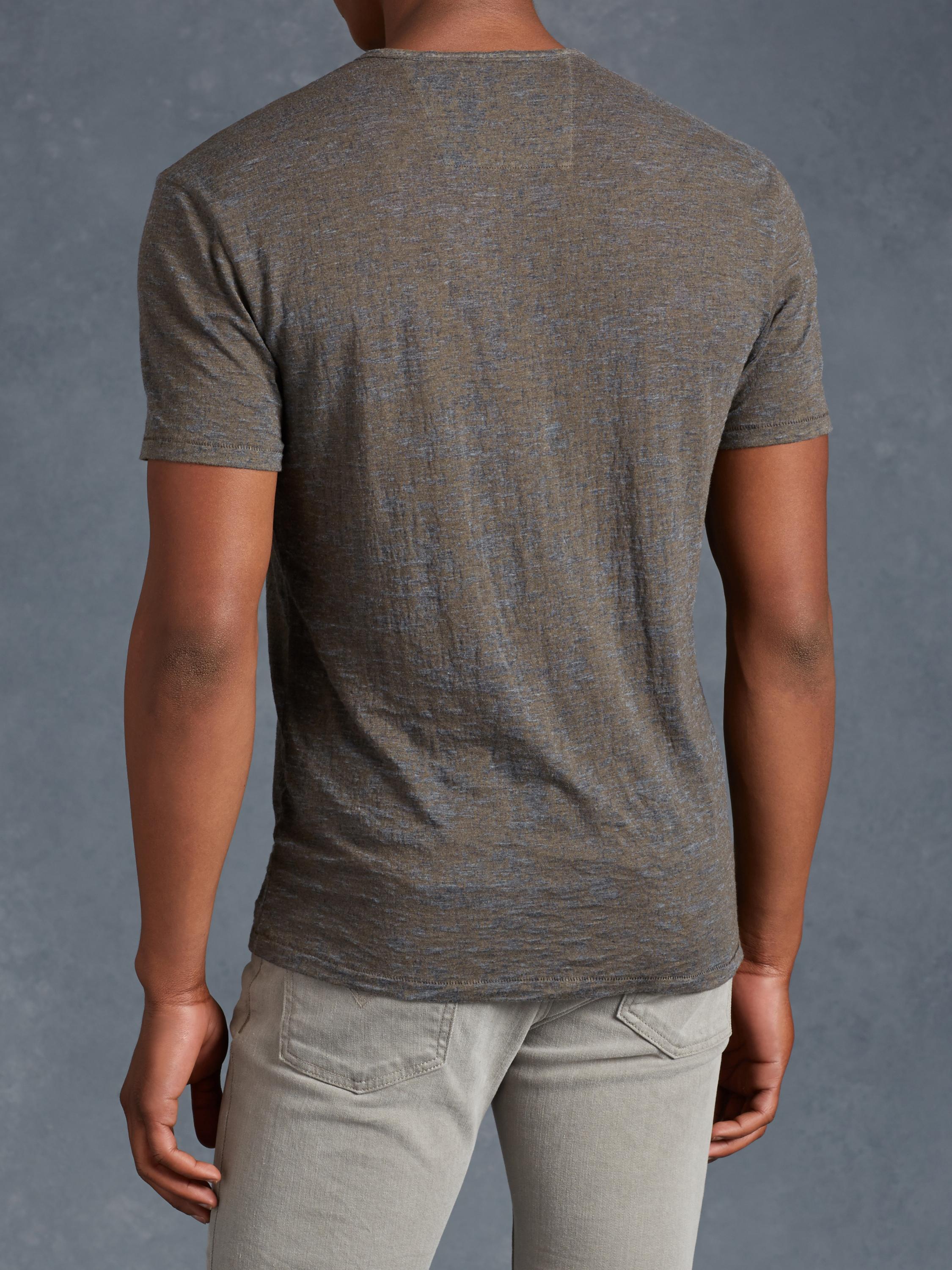 Short Sleeve Henley With Eyelet Detail image number 2