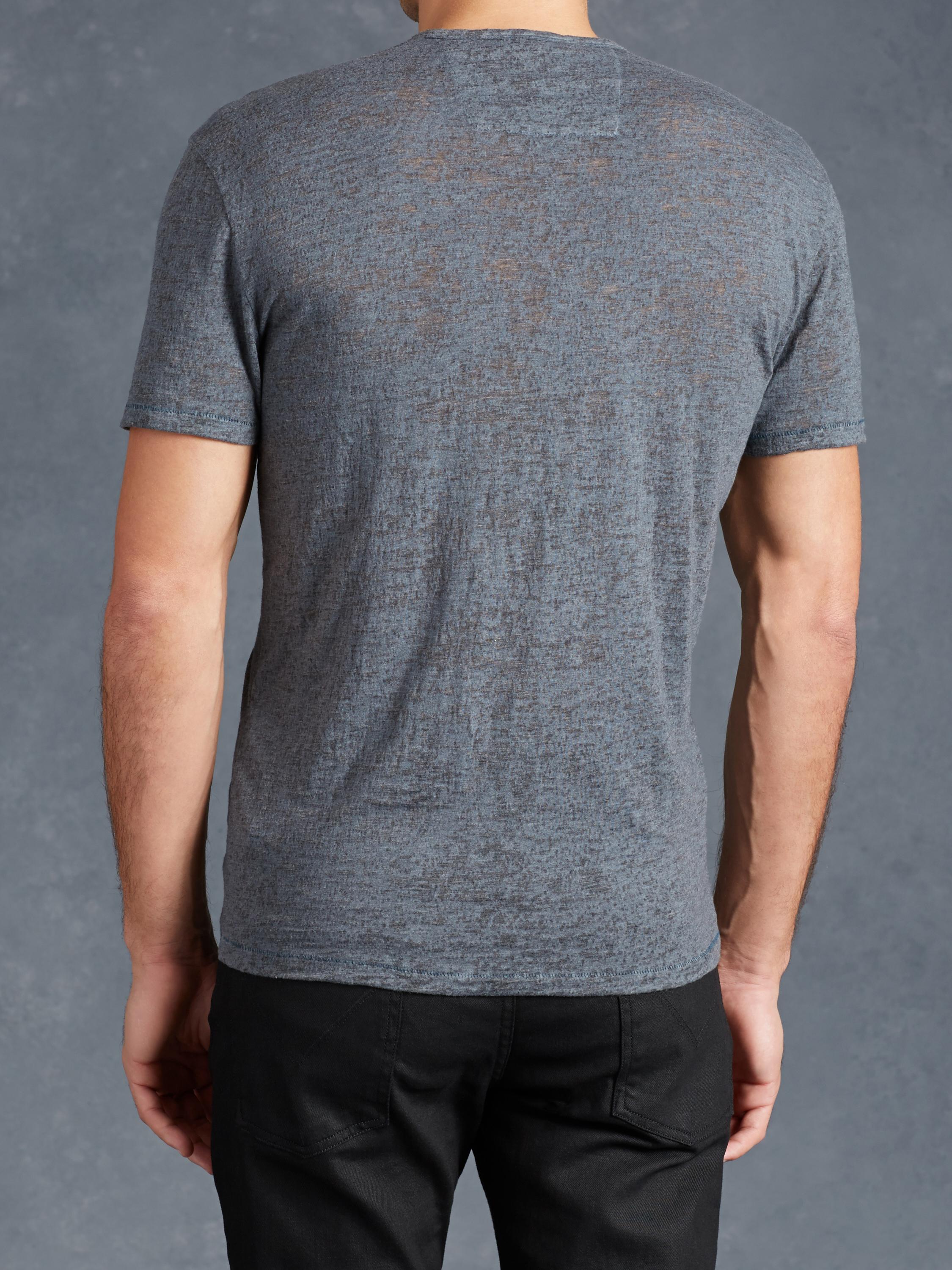 Short Sleeve Henley With Eyelet Detail image number 2