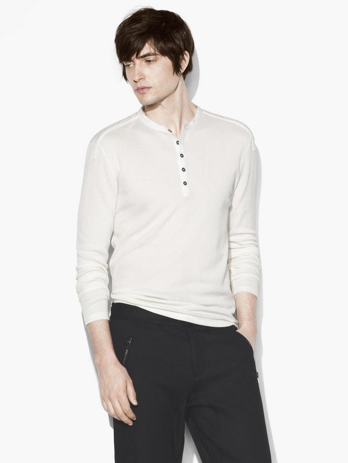 LONG SLEEVE HENLEY image number 1