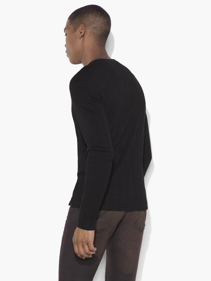 Variegated Rib Knit Henley image number 2