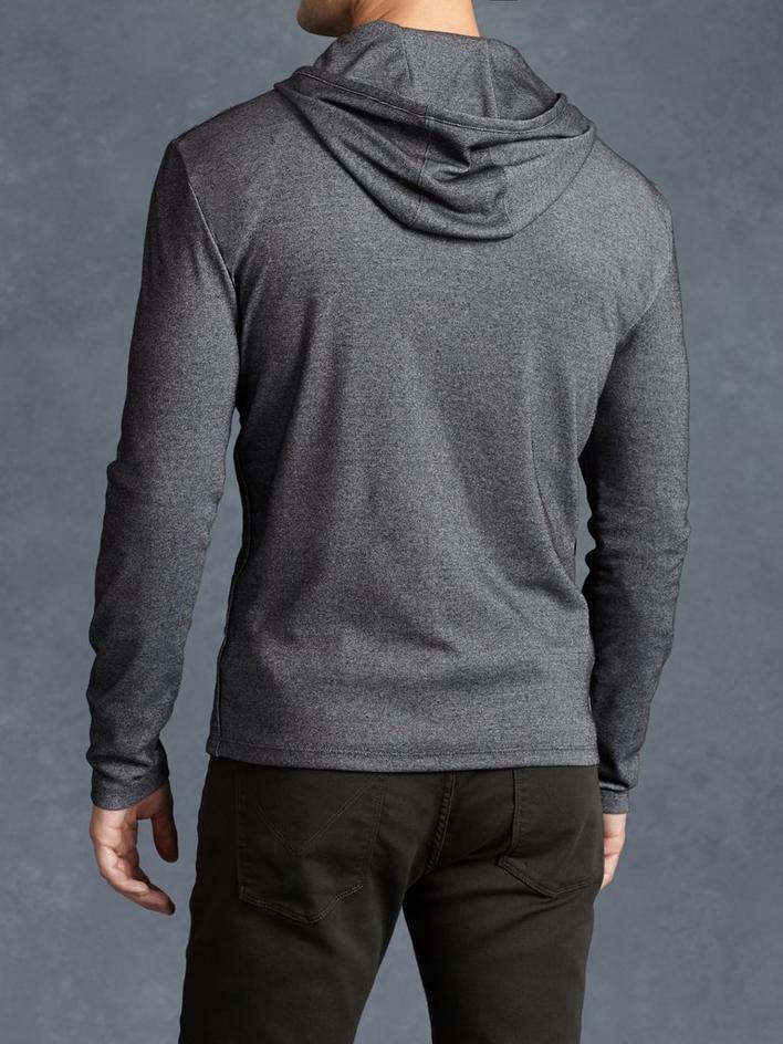 ZIP FRONT KNIT HOODY image number 2