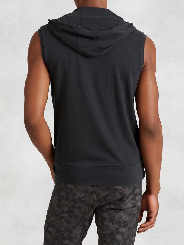 French Terry Sleeveless Hoodie image number 2