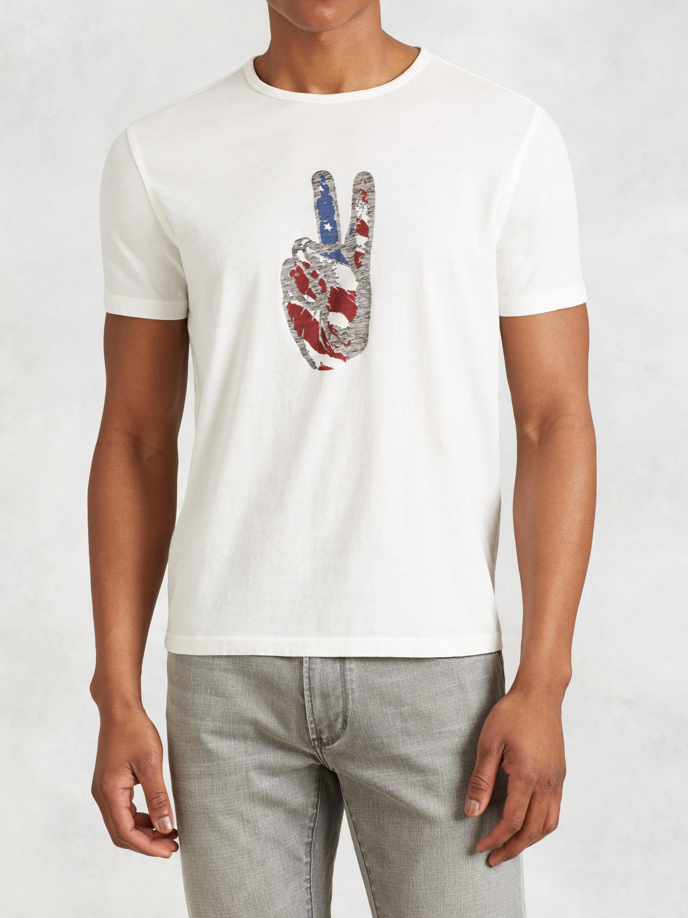 Peace Rocks Flag Graphic Tee image number 1