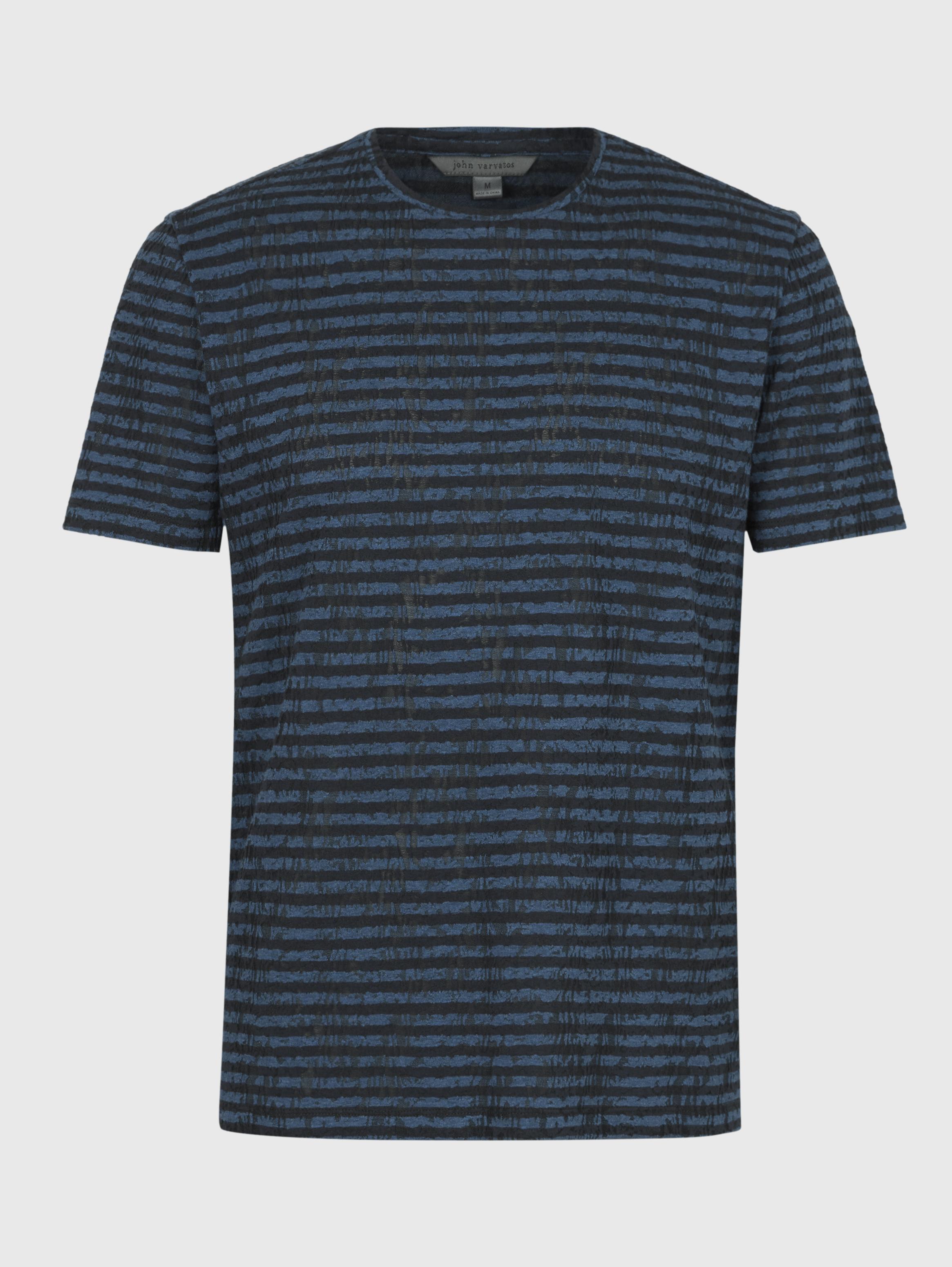 SS CREW WITH JACQUARD STRIPE image number 3