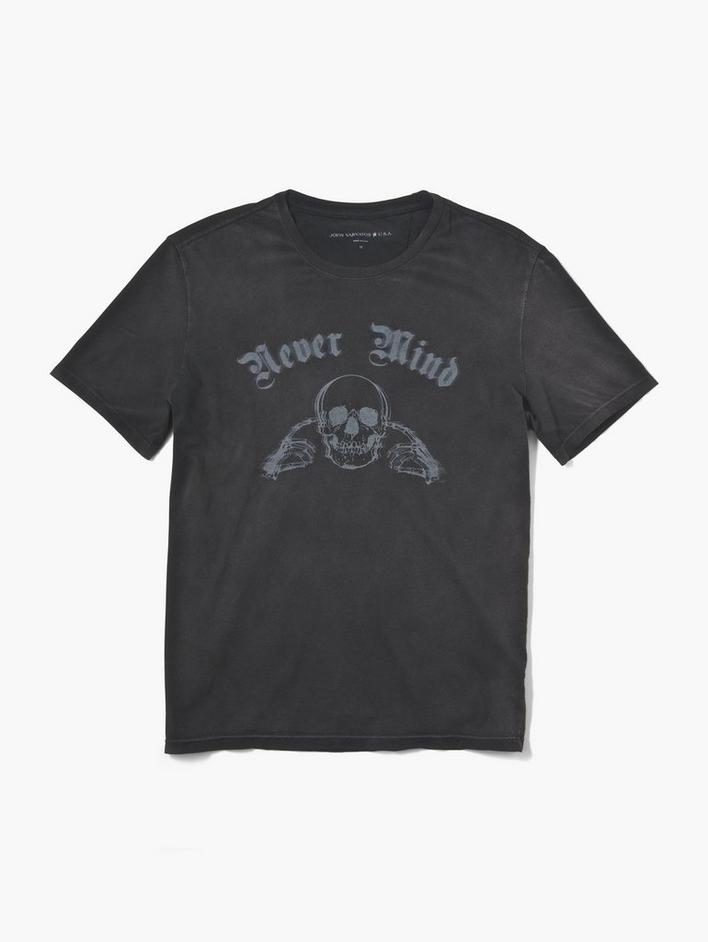 NEVER MIND SKULL WINGS GRAPHIC TEE image number 1
