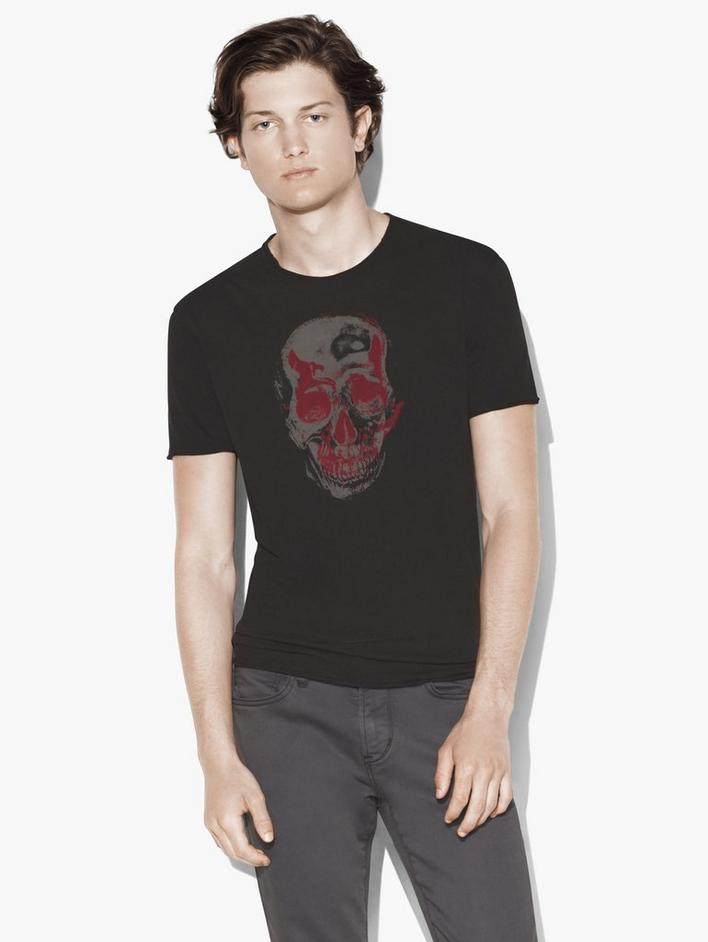 TWO-TONE SKULL TEE image number 1
