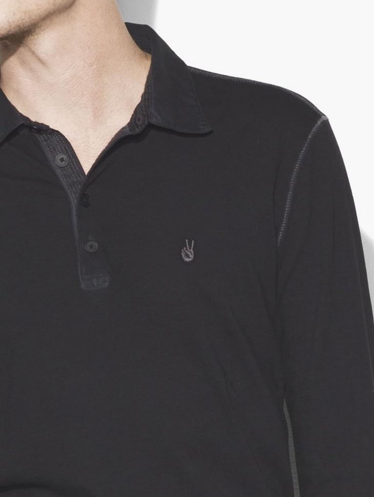 LONG SLEEVE PEACE POLO image number 3