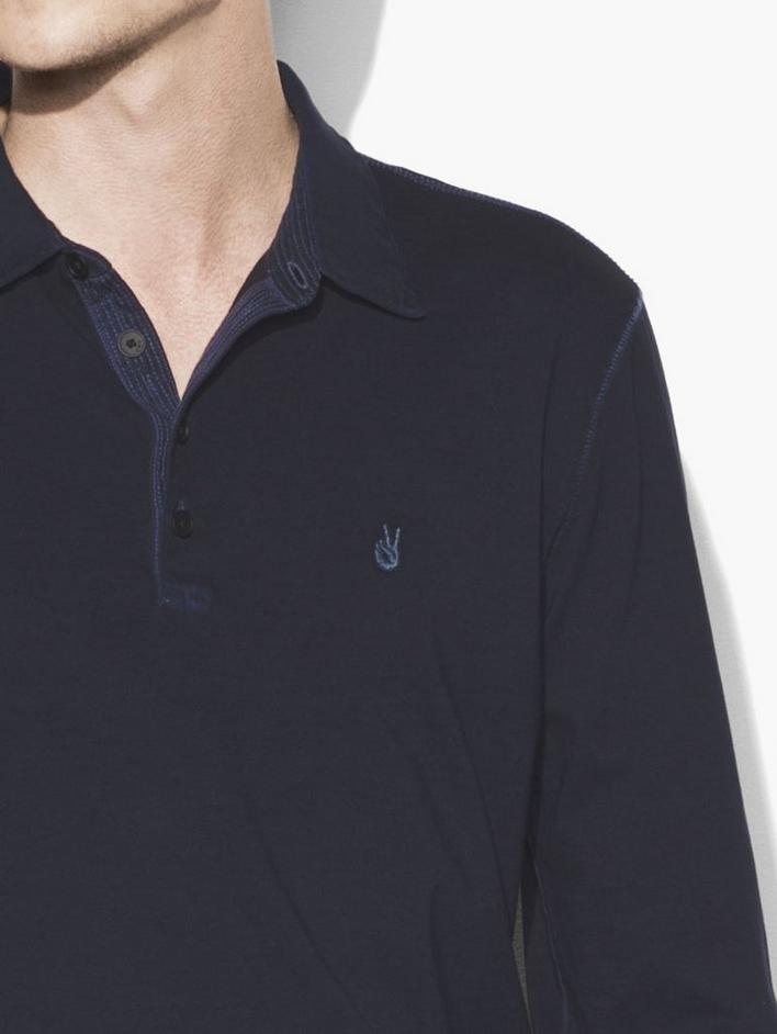 LONG SLEEVE PEACE POLO image number 3