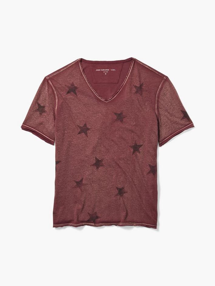 Peruvian Cotton Faded Star V-Neck image number 1
