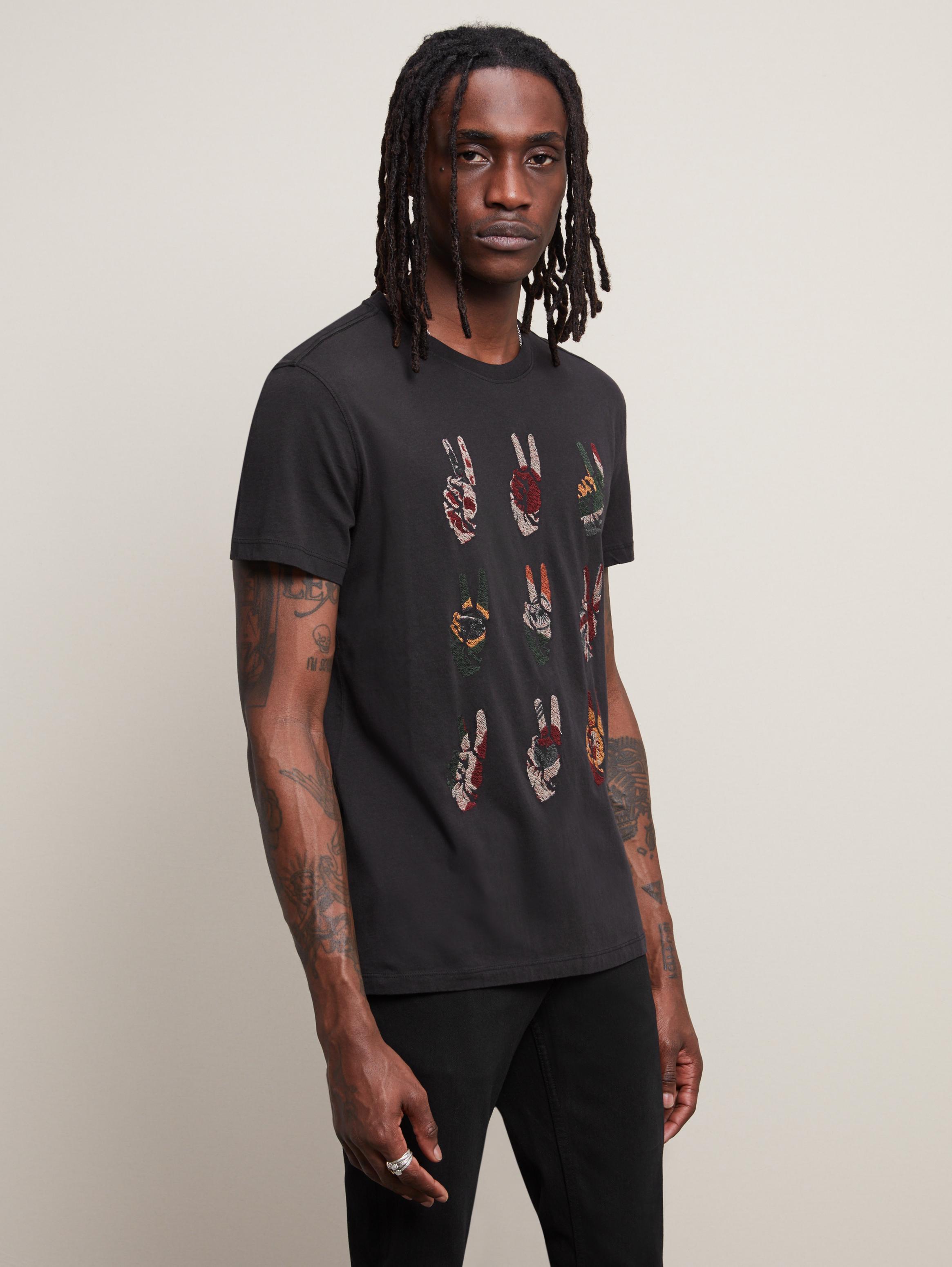 MULTI PEACE HAND TEE | John Varvatos