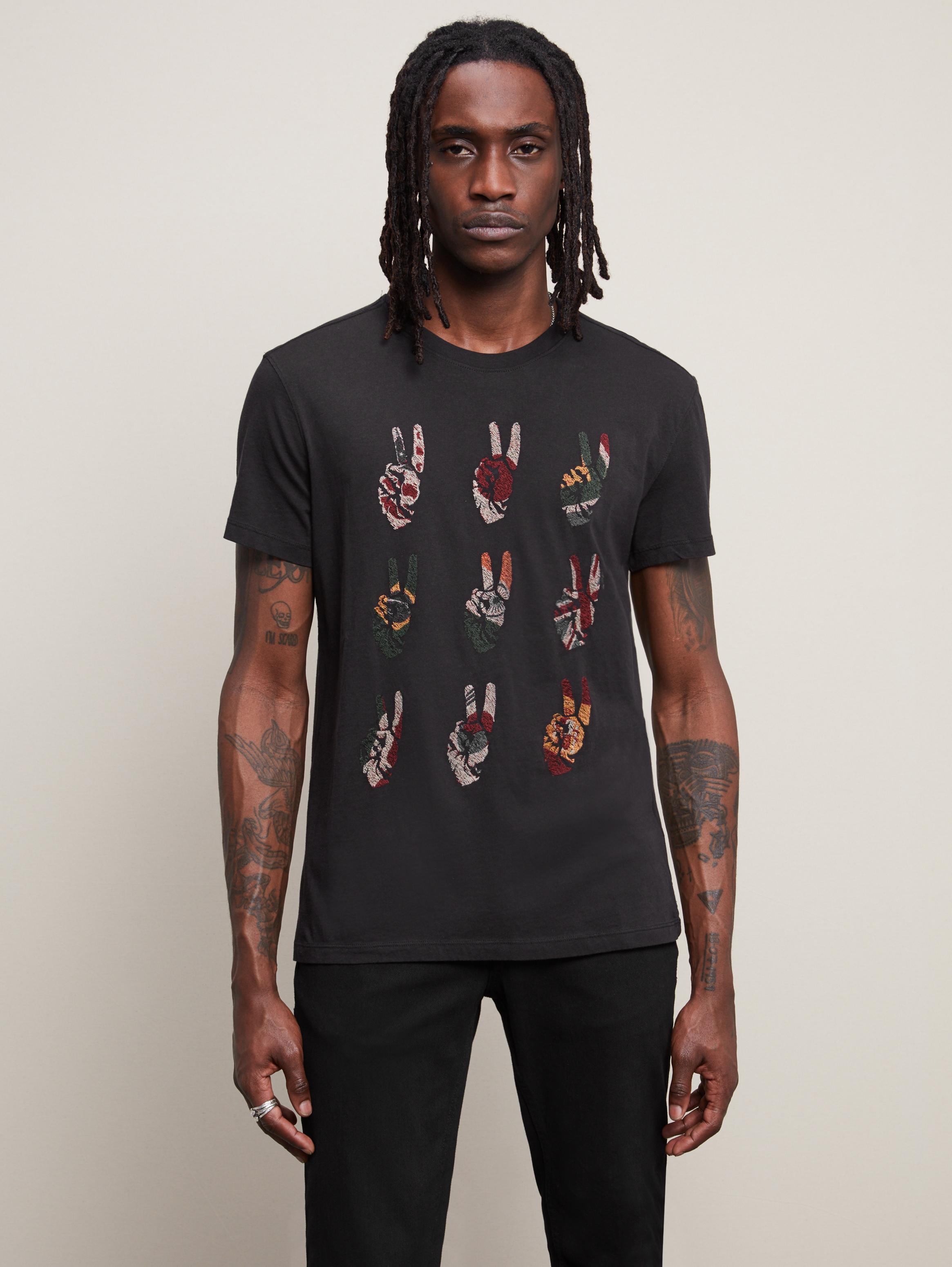 MULTI PEACE HAND TEE image number 3