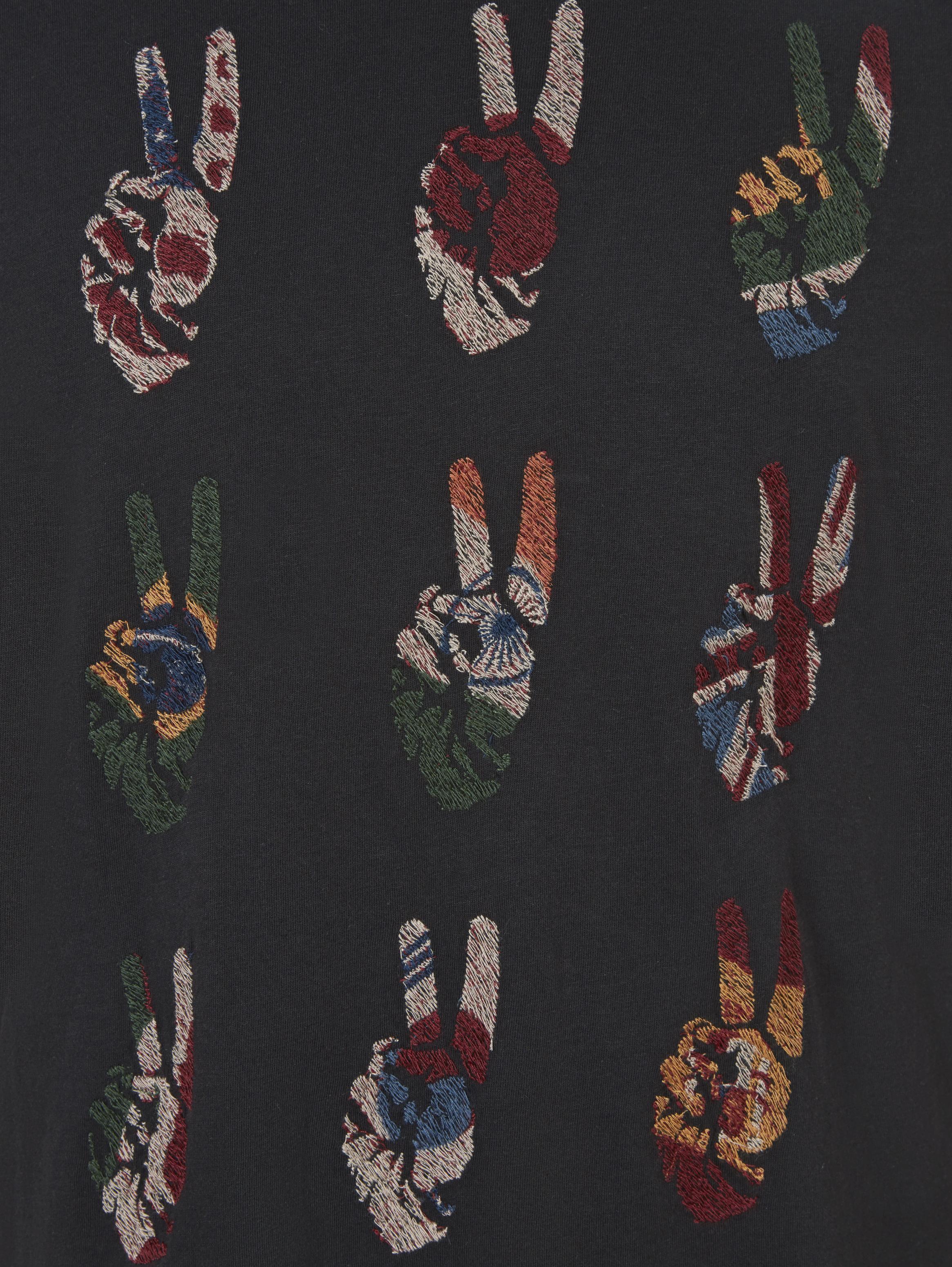 MULTI PEACE HAND TEE image number 6