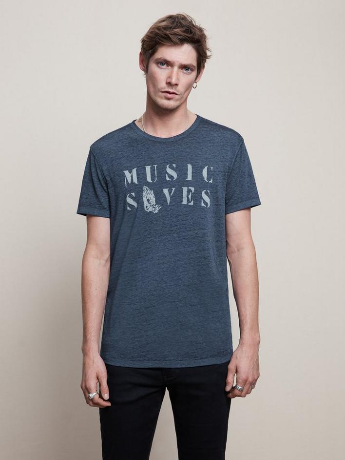 SS CREW TEE  - MUSIC SAVES image number 1