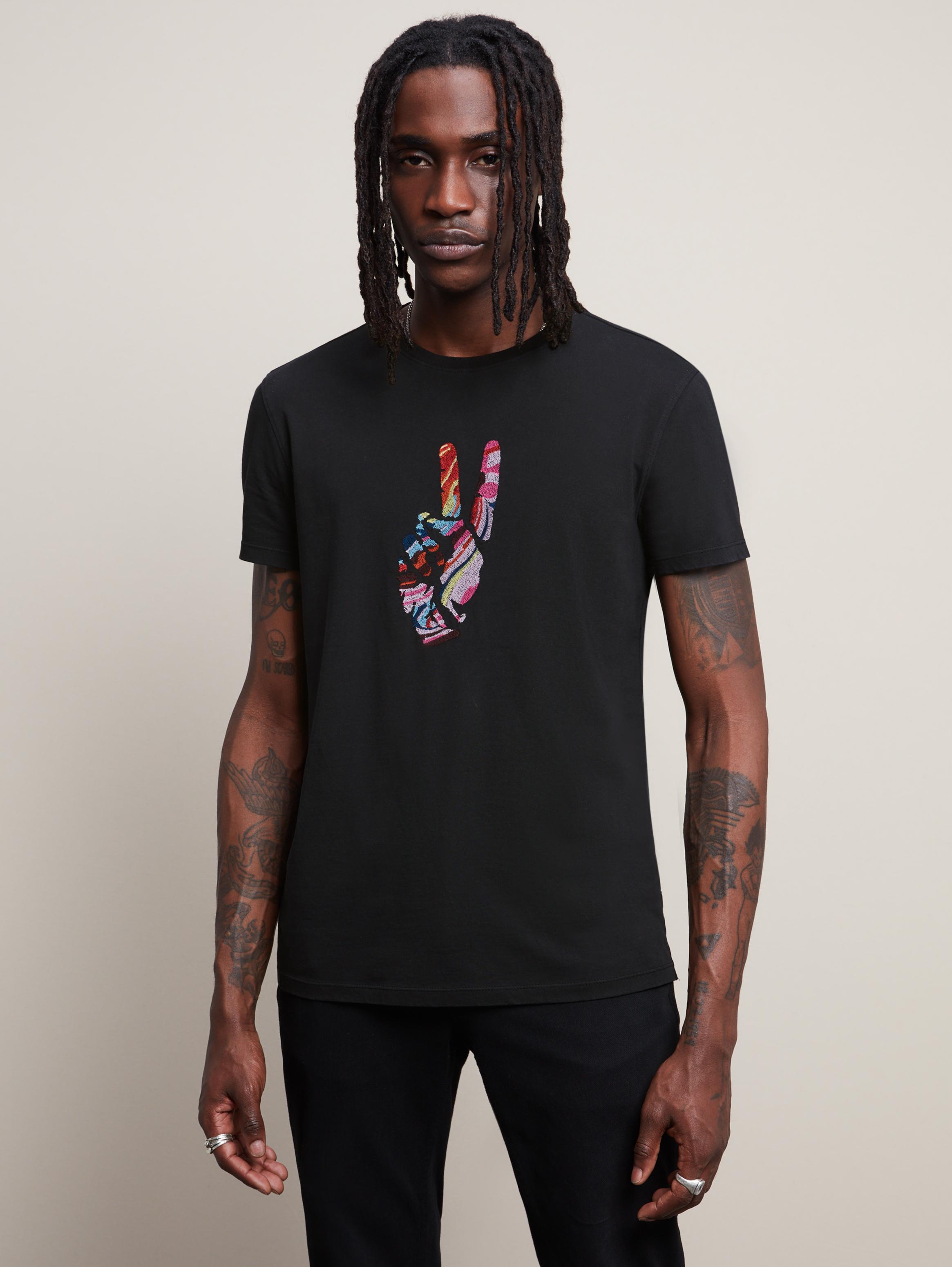 PEACE HAND CREW NECK TEE image number 2