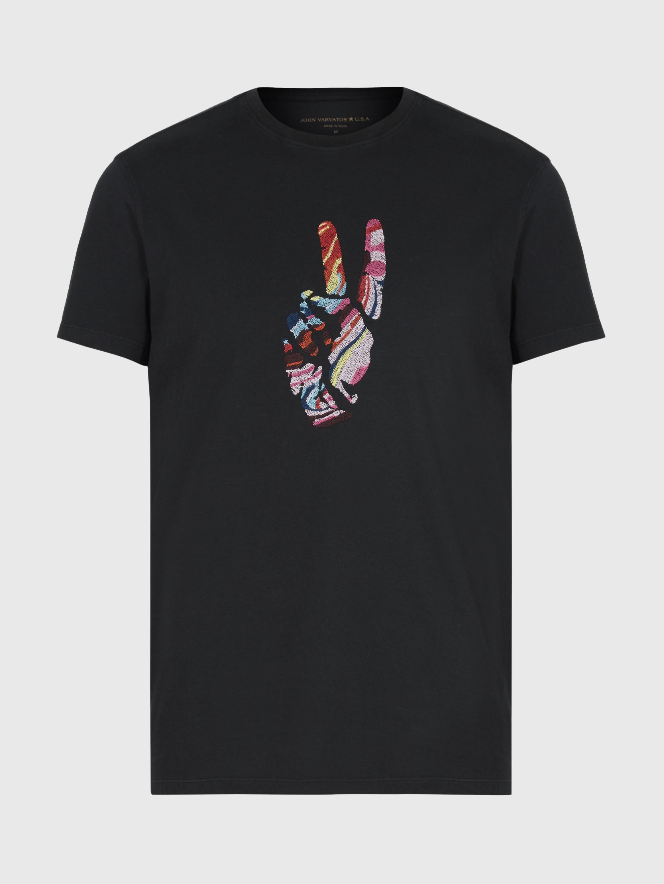 PEACE HAND CREW NECK TEE image number 3