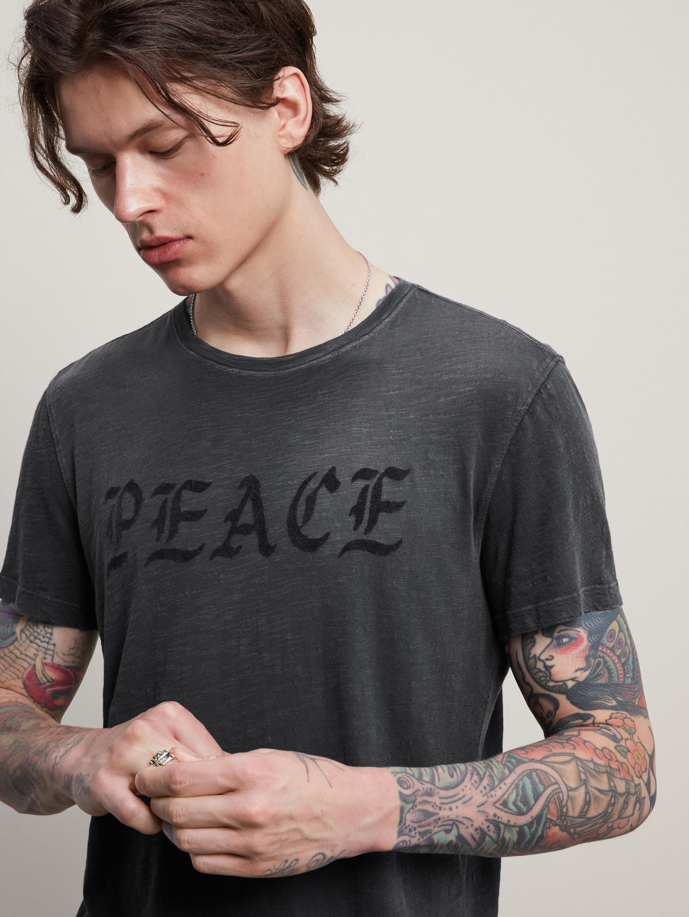 PEACE CREW NECK TEE image number 1