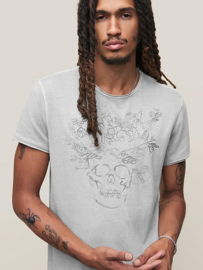 FLORAL SKULL TEE image number 2