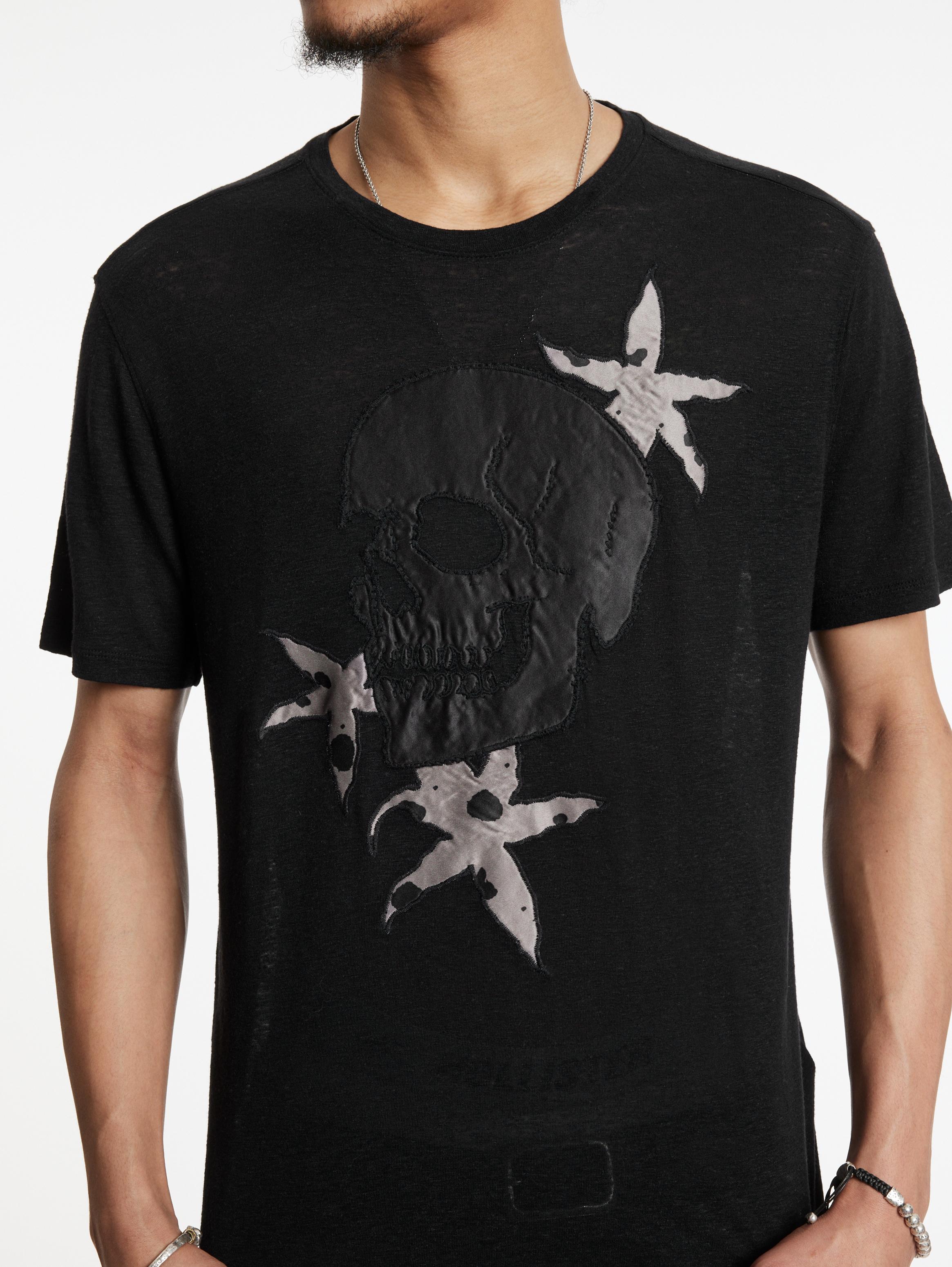 FLORAL SKULL TEE image number 3