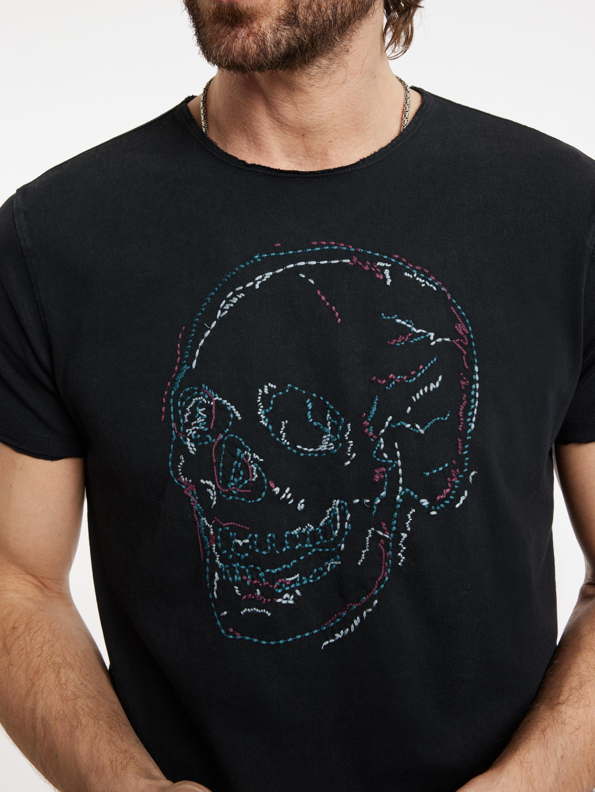 T-shirt Masculina Rlaxed Fit Skull Square - John John - Preto - Shop2gether