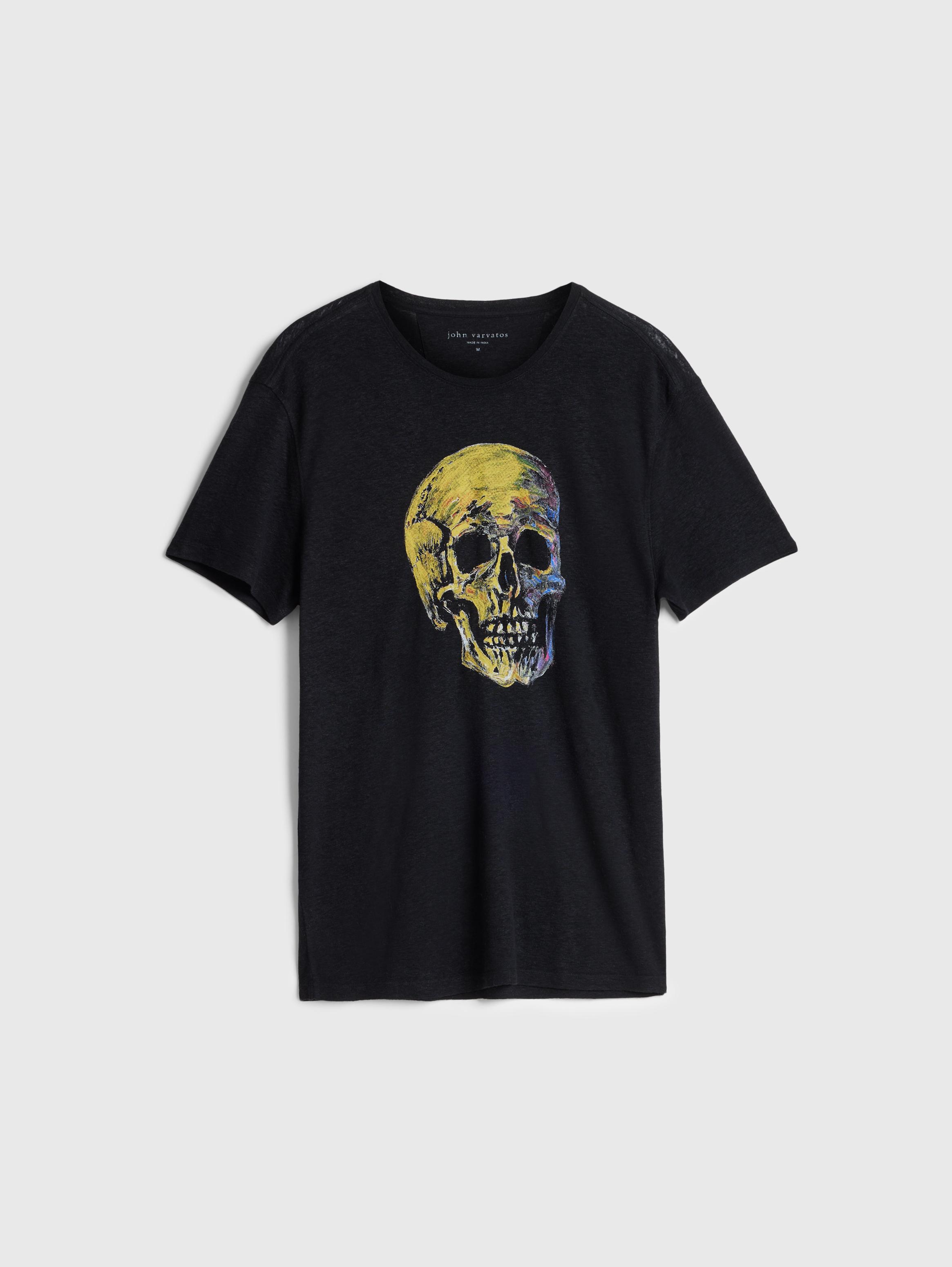 Saint laurent skull t 2024 shirt