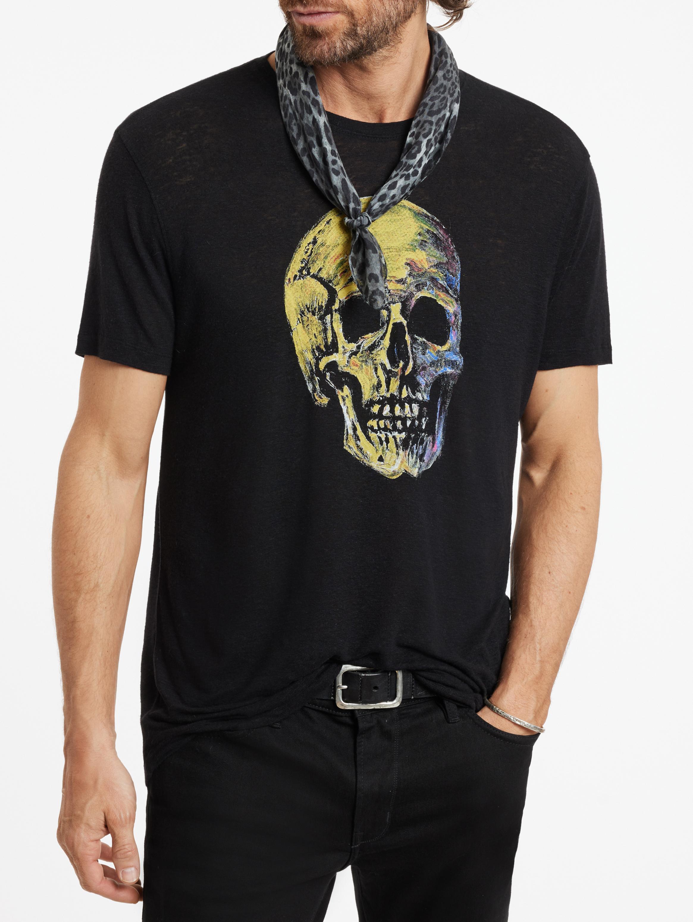 T-shirt Masculina Rlaxed Fit Skull Square - John John - Preto - Shop2gether