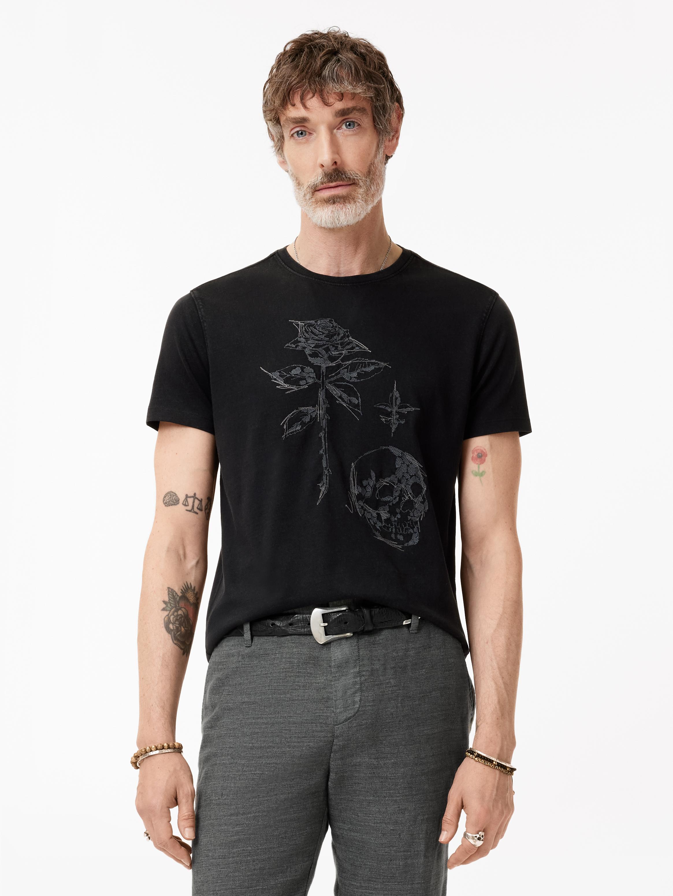 ROSE AND SKULL TEE image number 2