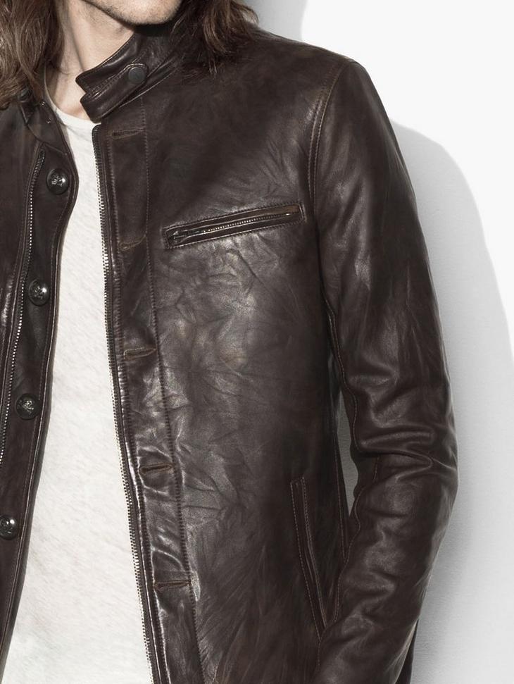 Burnished Moto Leather Jacket image number 3