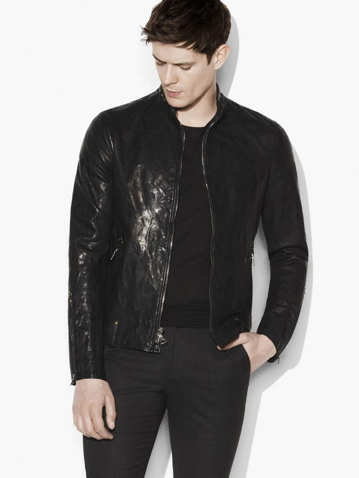 Rivet Studded Leather Jacket image number 1