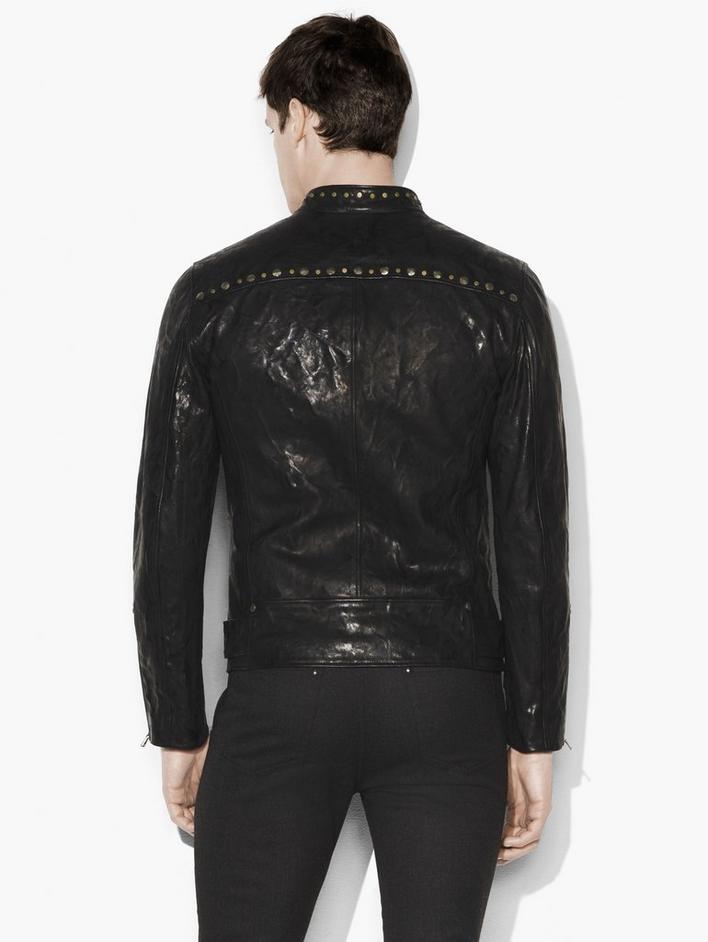 Rivet Studded Leather Jacket image number 2