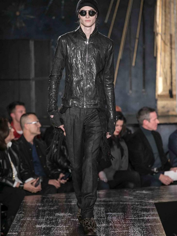 Rivet Studded Leather Jacket image number 4