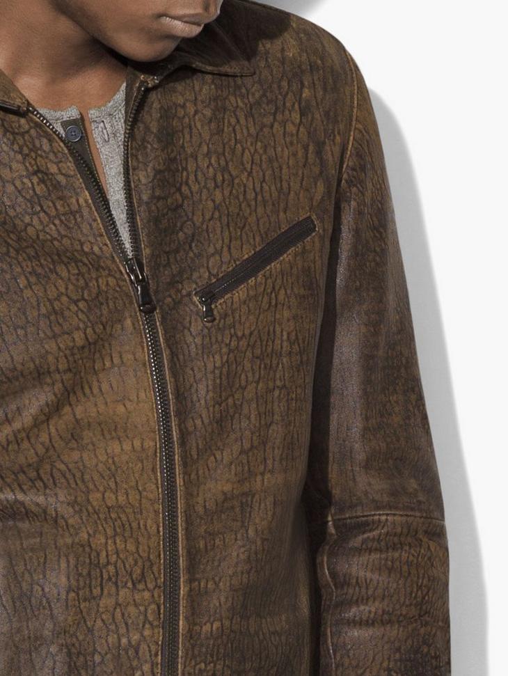Distressed Leather Jacket image number 3