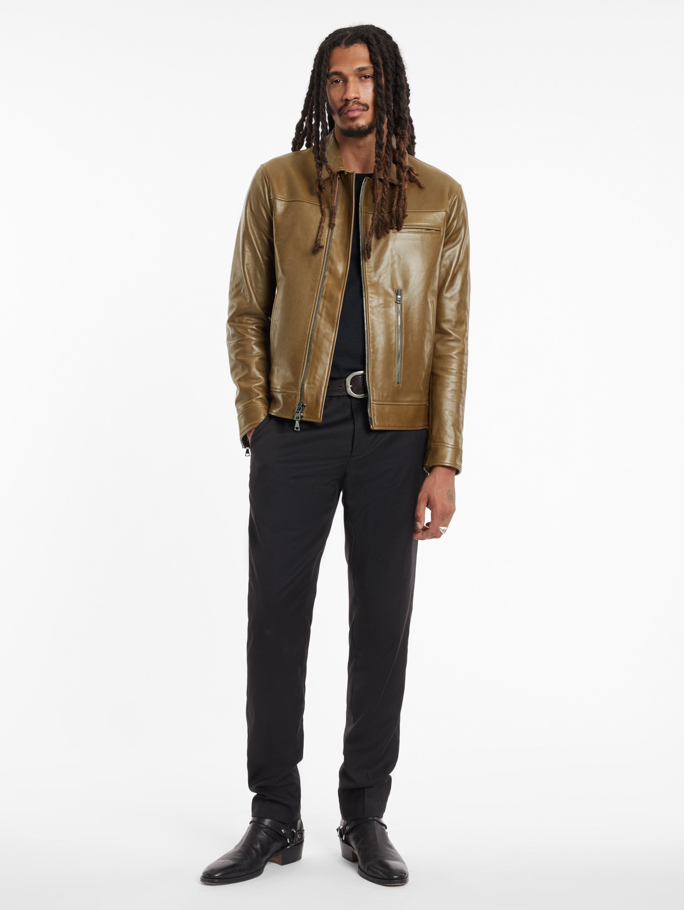 Varvatos leather outlet jacket