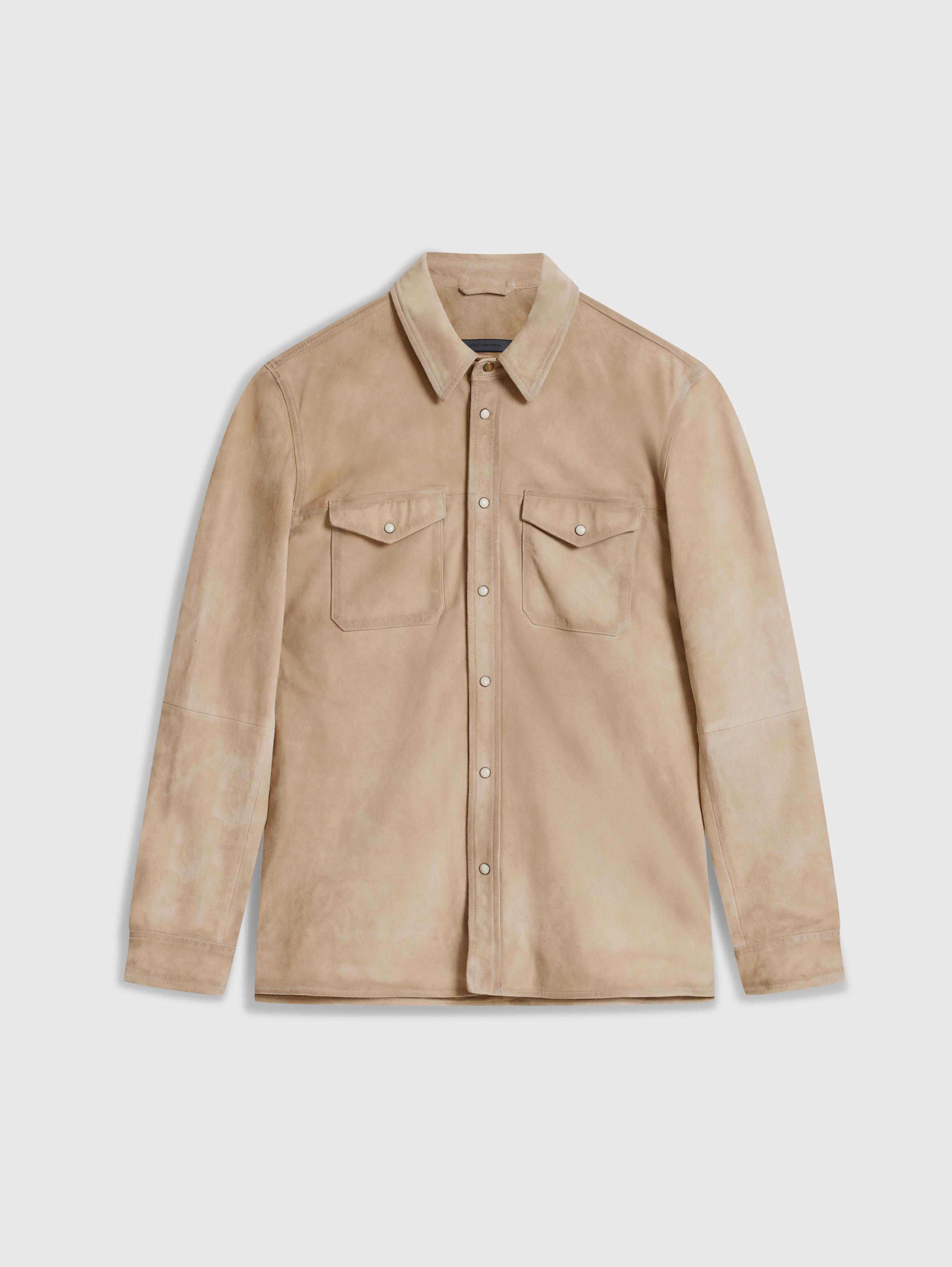 Tan hot sale shirt jacket