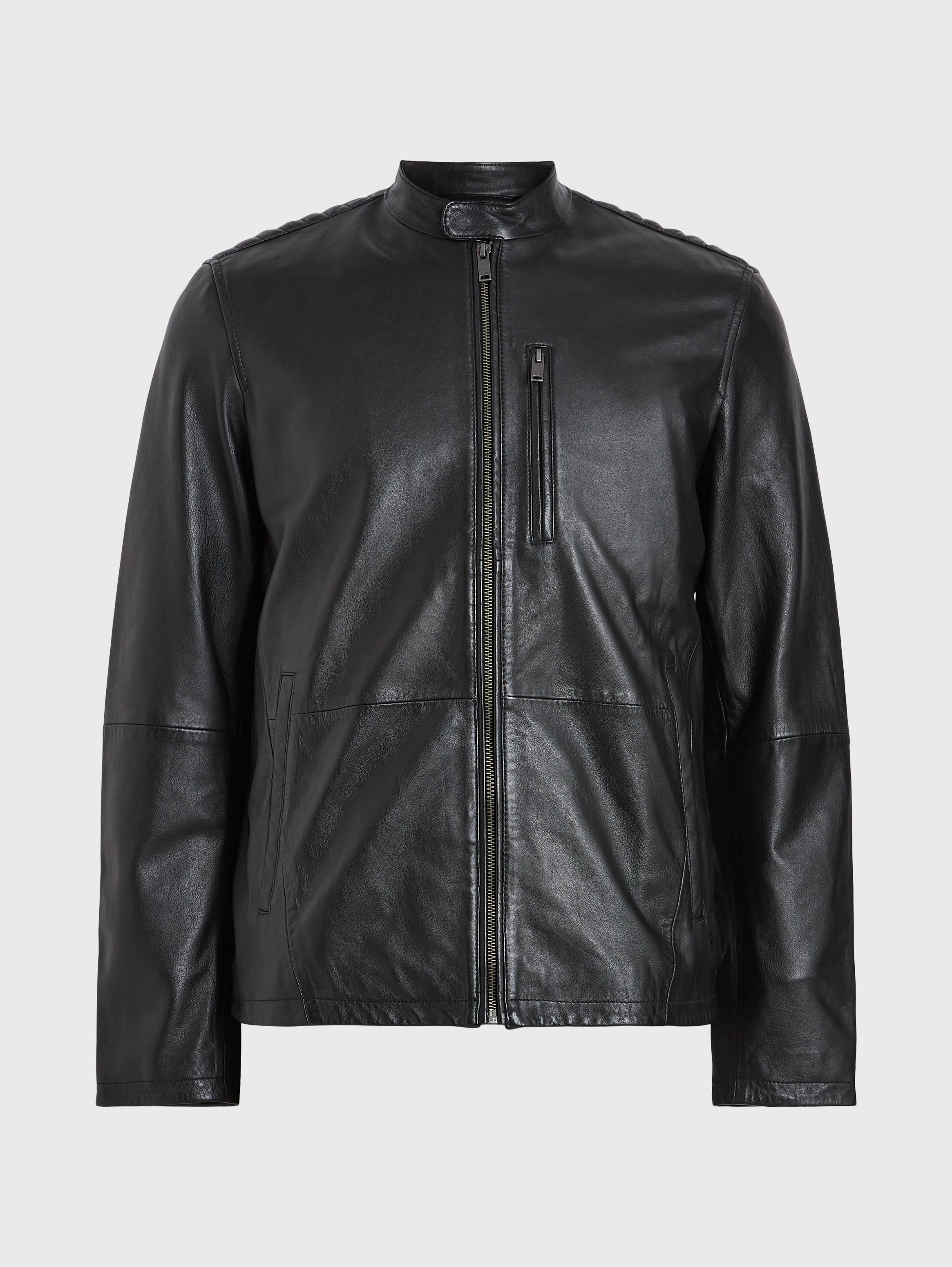 John varvatos outlet men's leather jacket