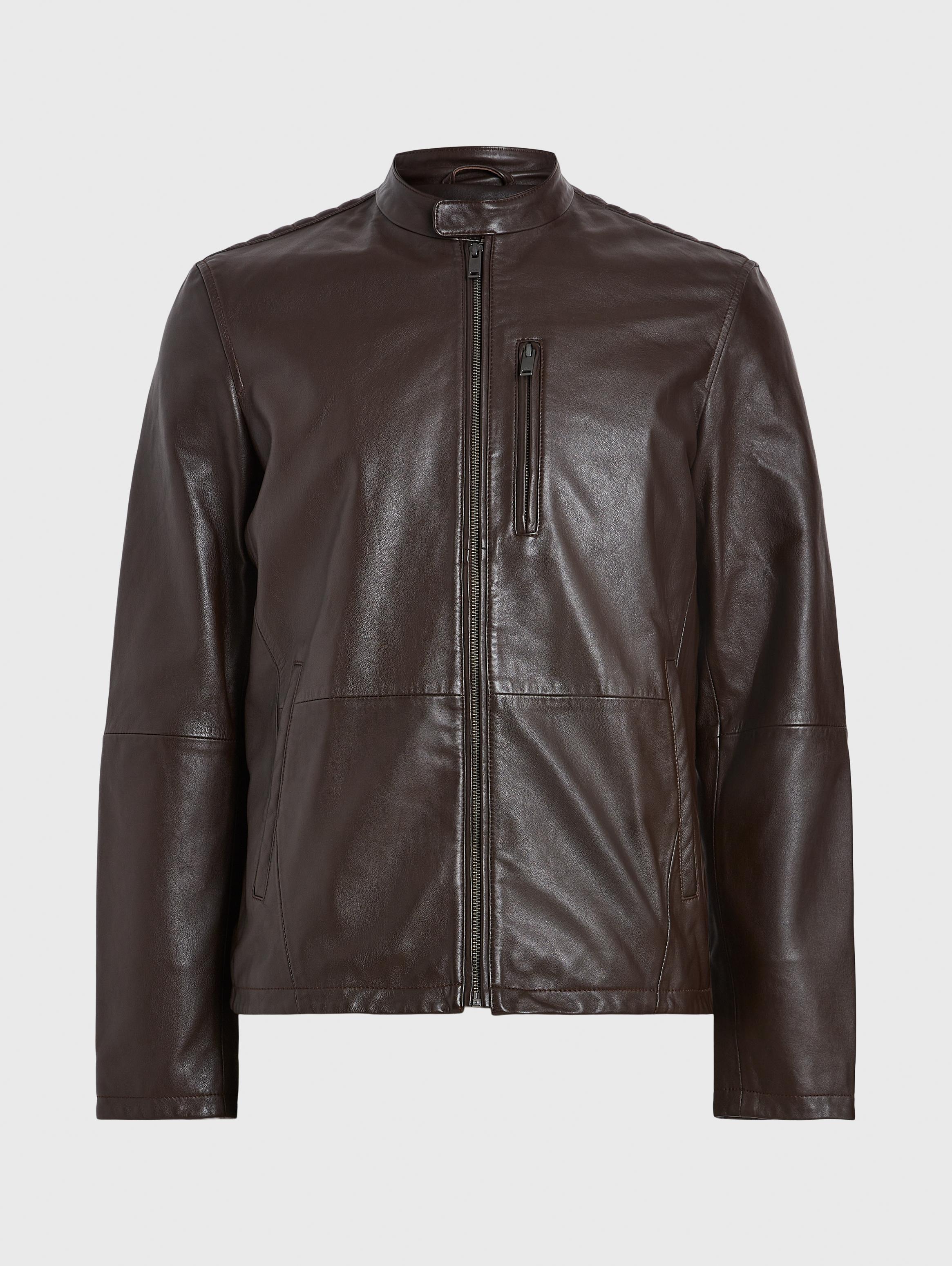 LEATHER RACER JACKET image number 1