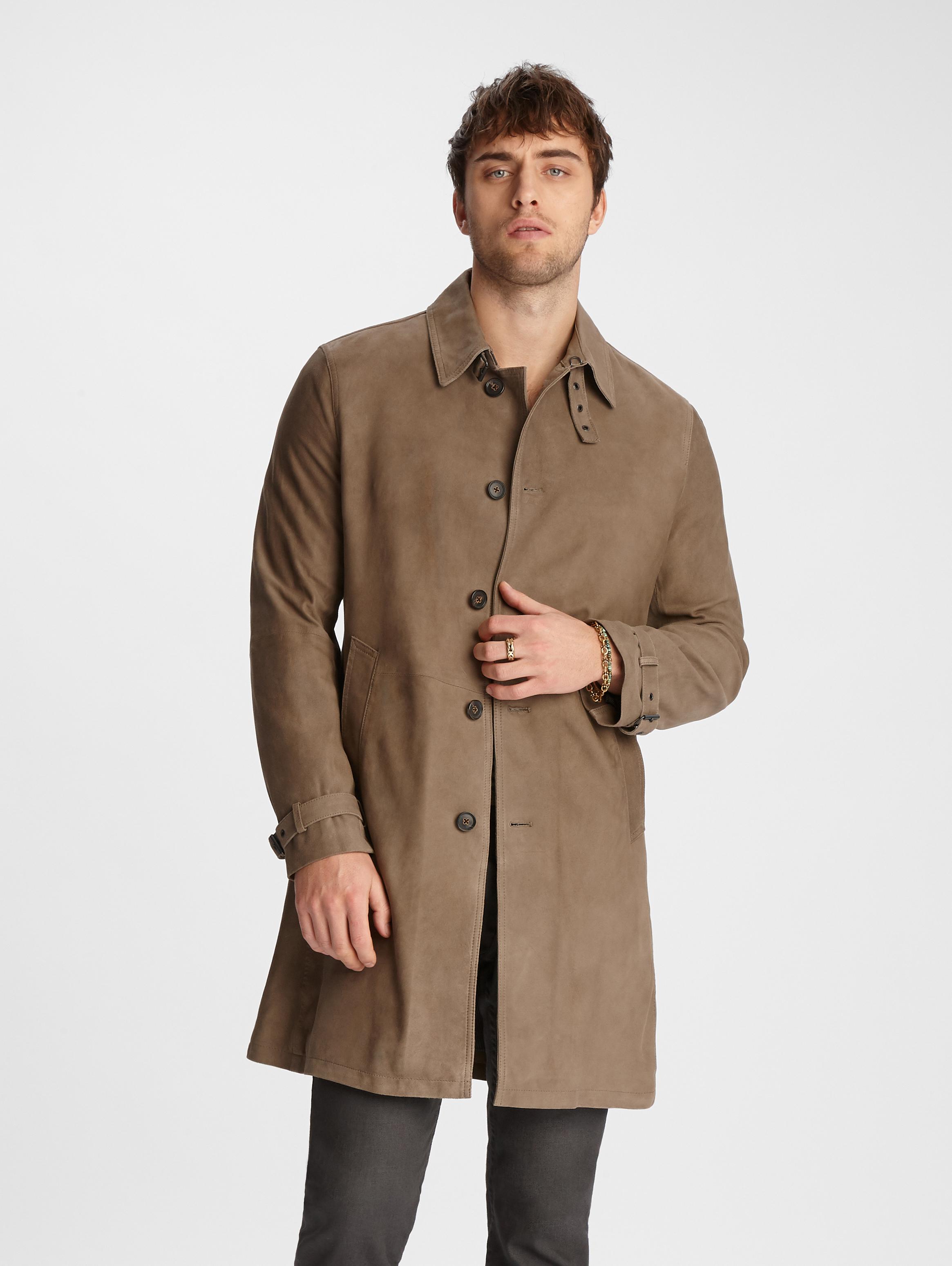 SUEDE TRENCH COAT image number 1