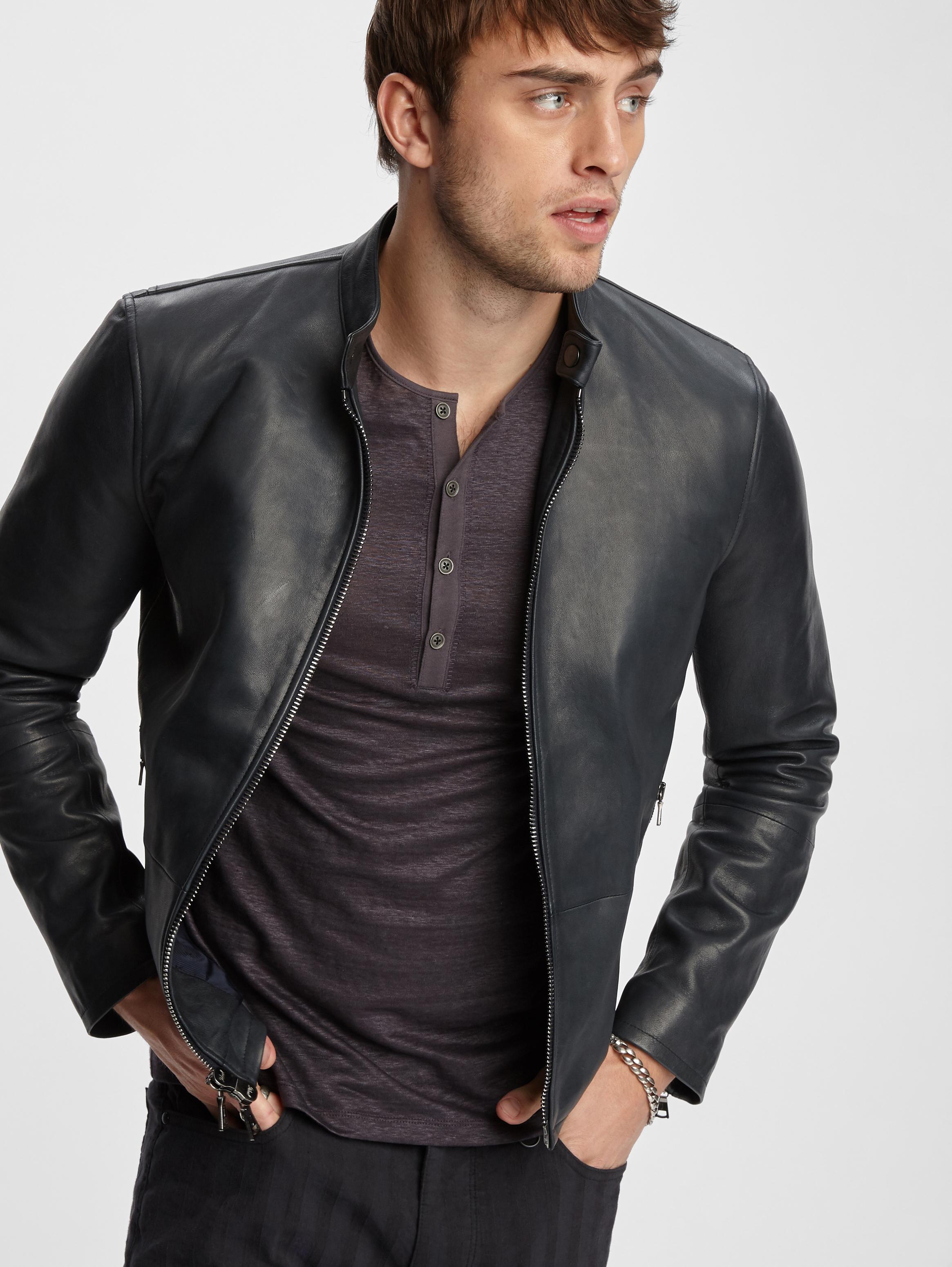 john varvatos usa leather jacket