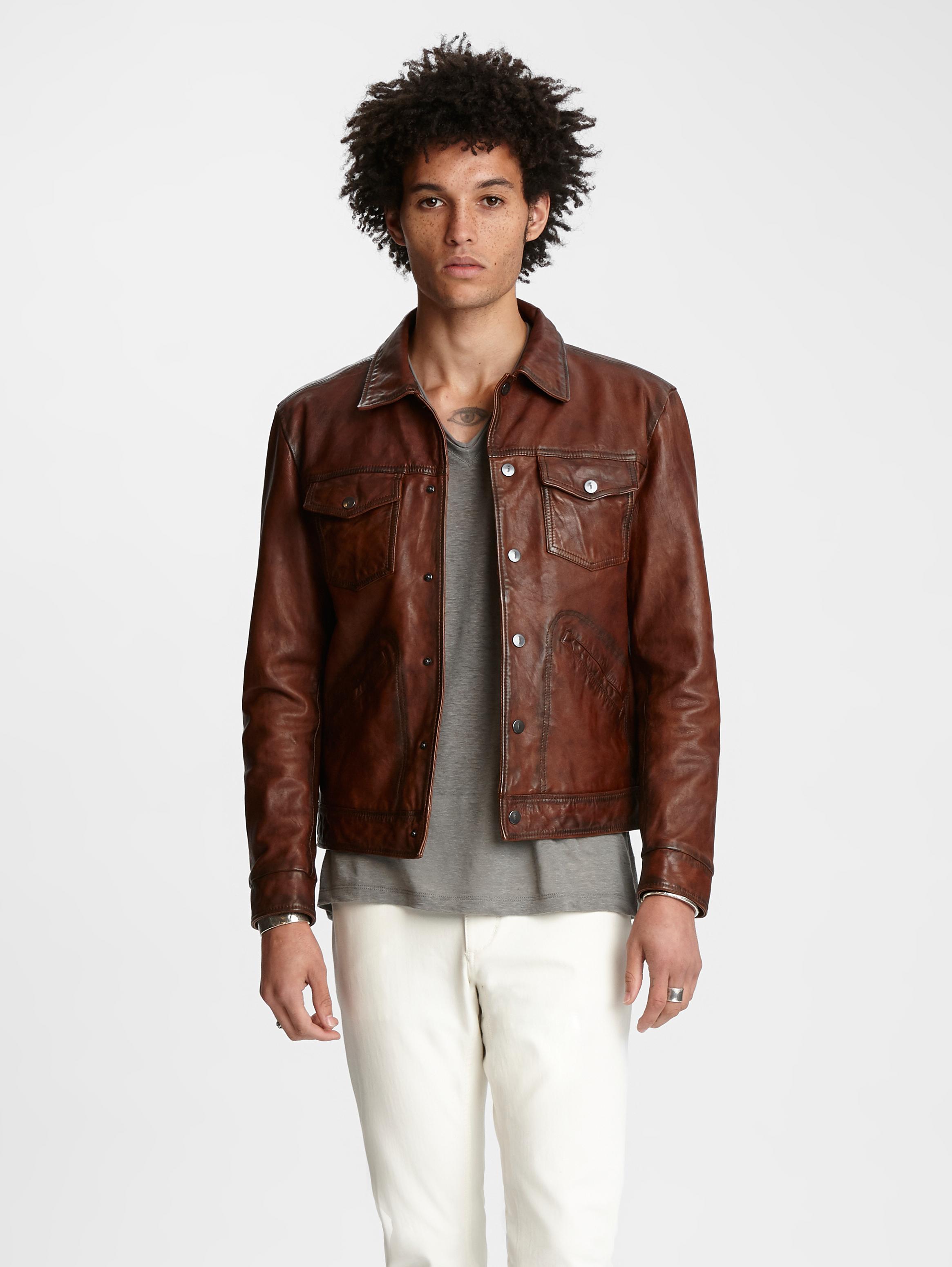 john varvatos vintage leather jacket