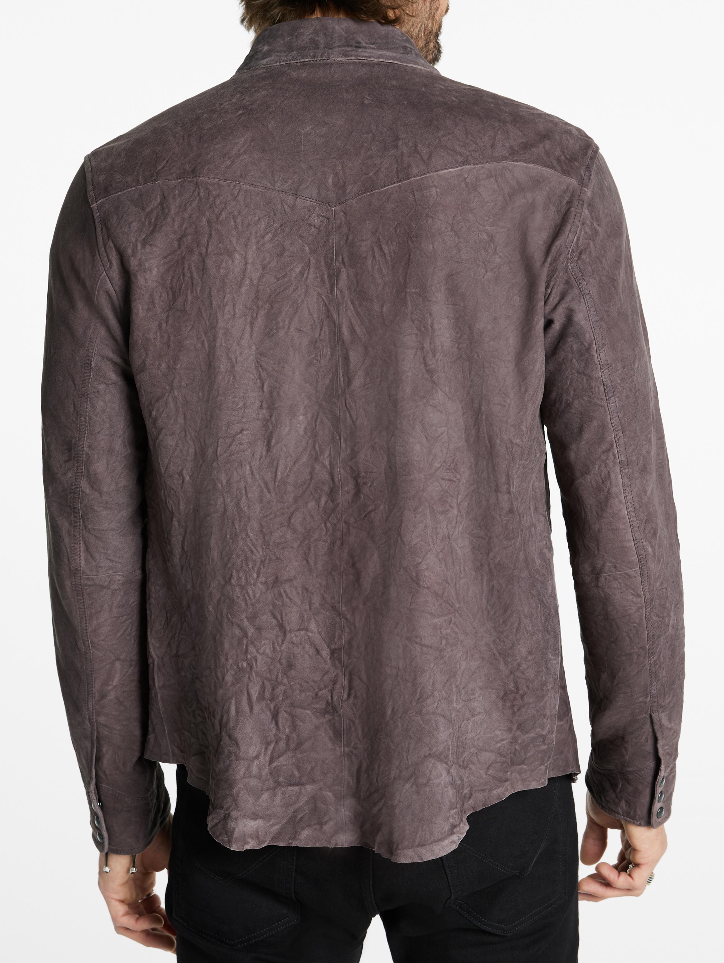 John varvatos suede shirt on sale jacket