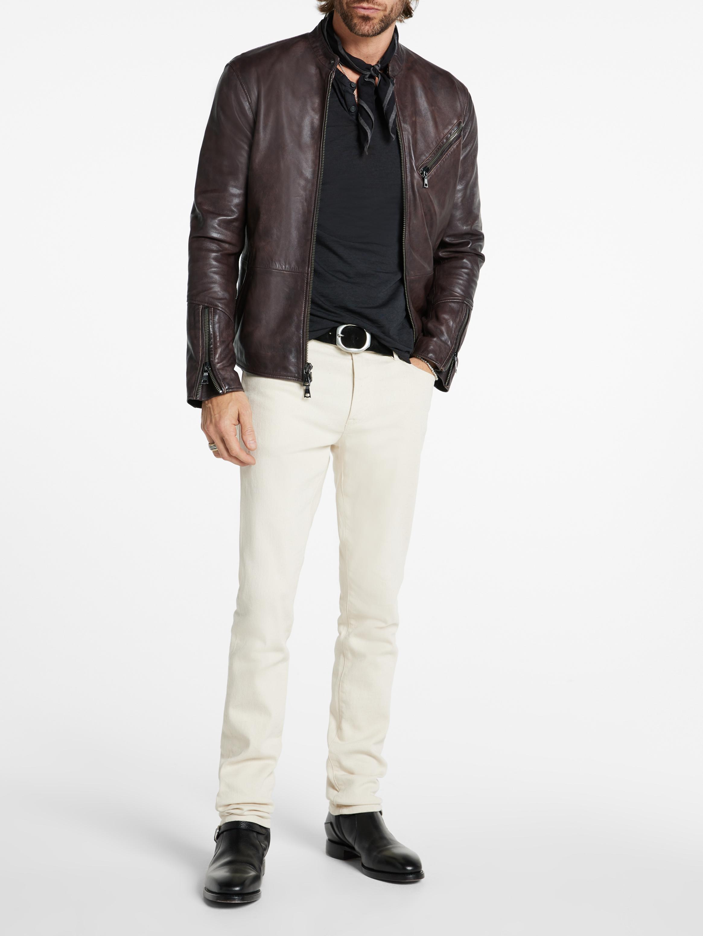 John varvatos 2025 leather racer jacket