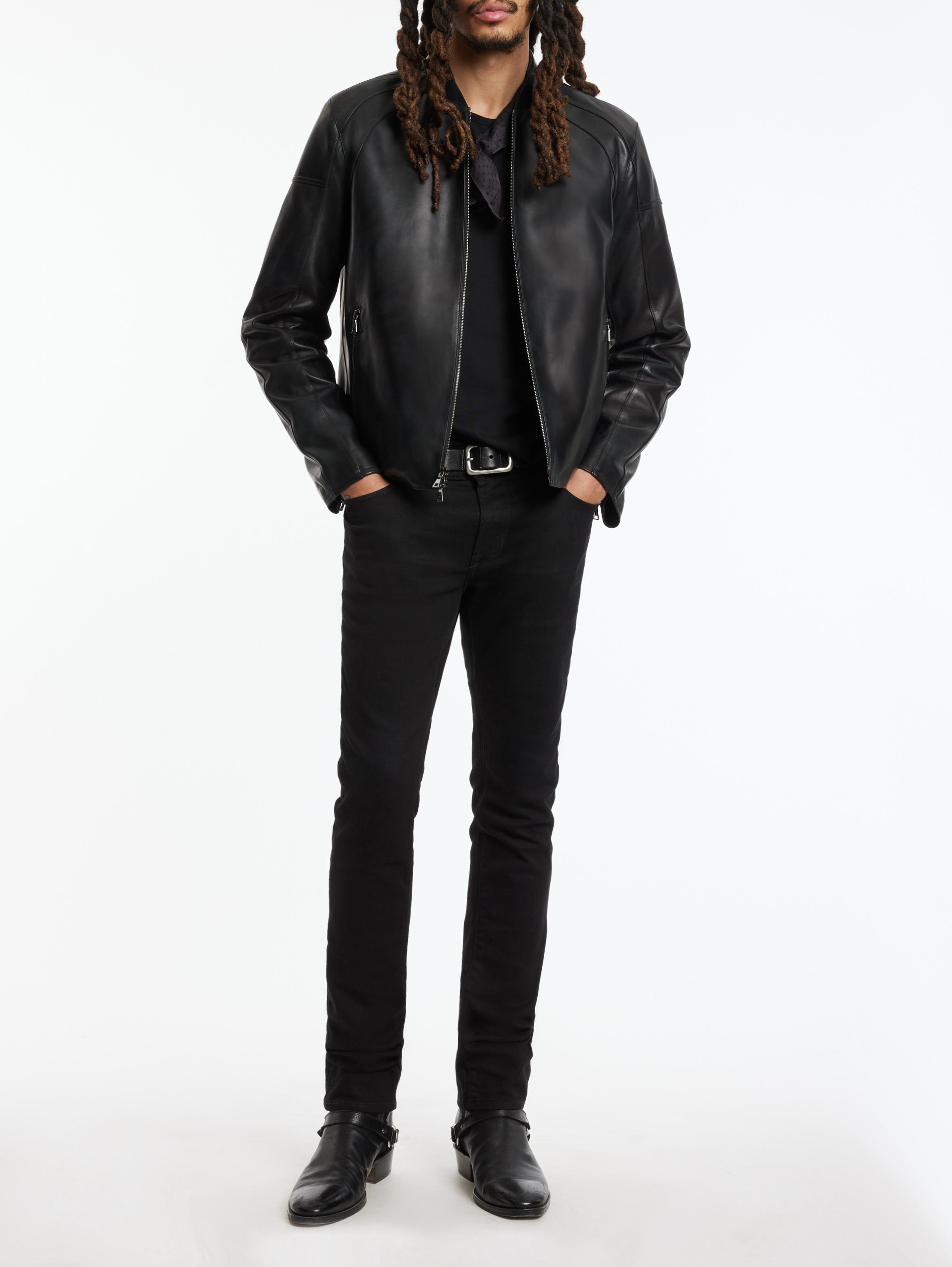 John varvatos leather biker on sale jacket