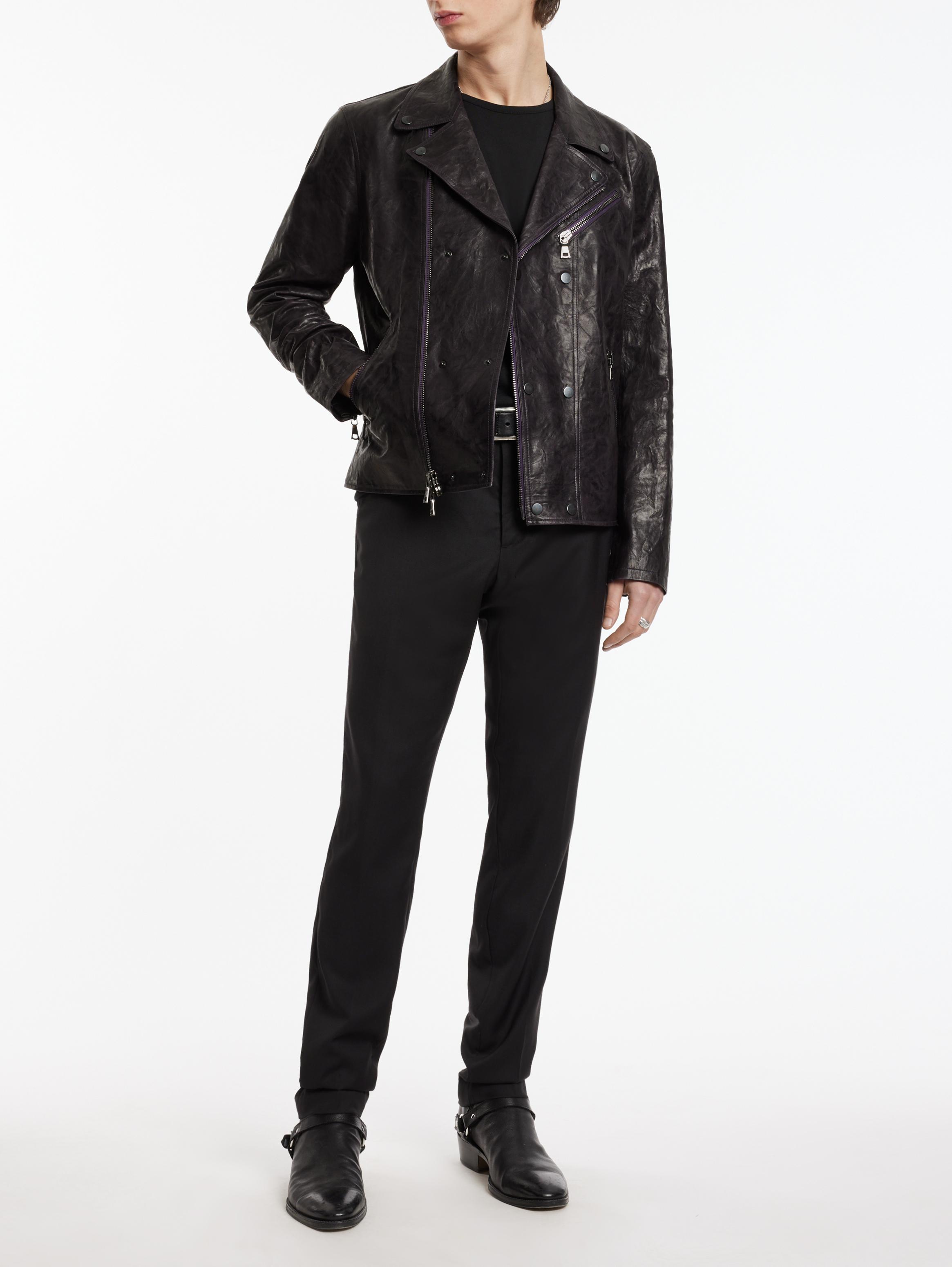 John varvatos clearance leather biker jacket