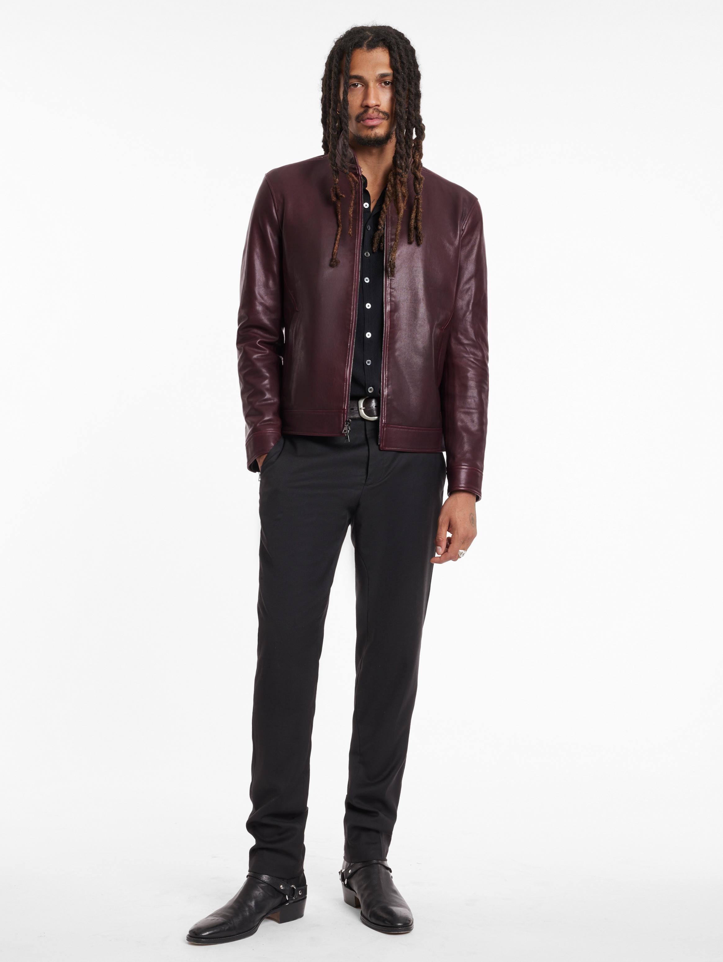 John varvatos shop leather racer jacket