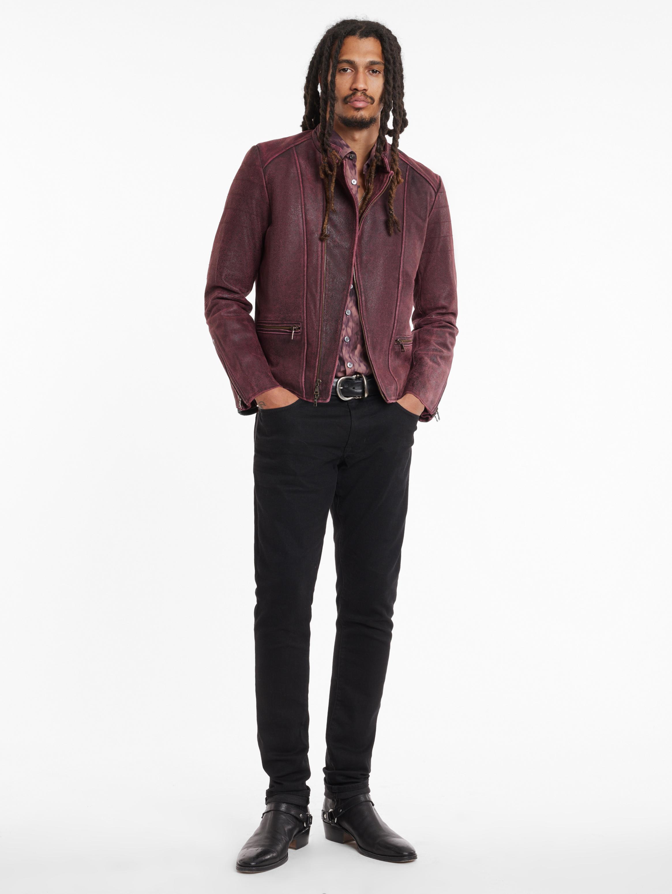 John varvatos outlet suede bomber