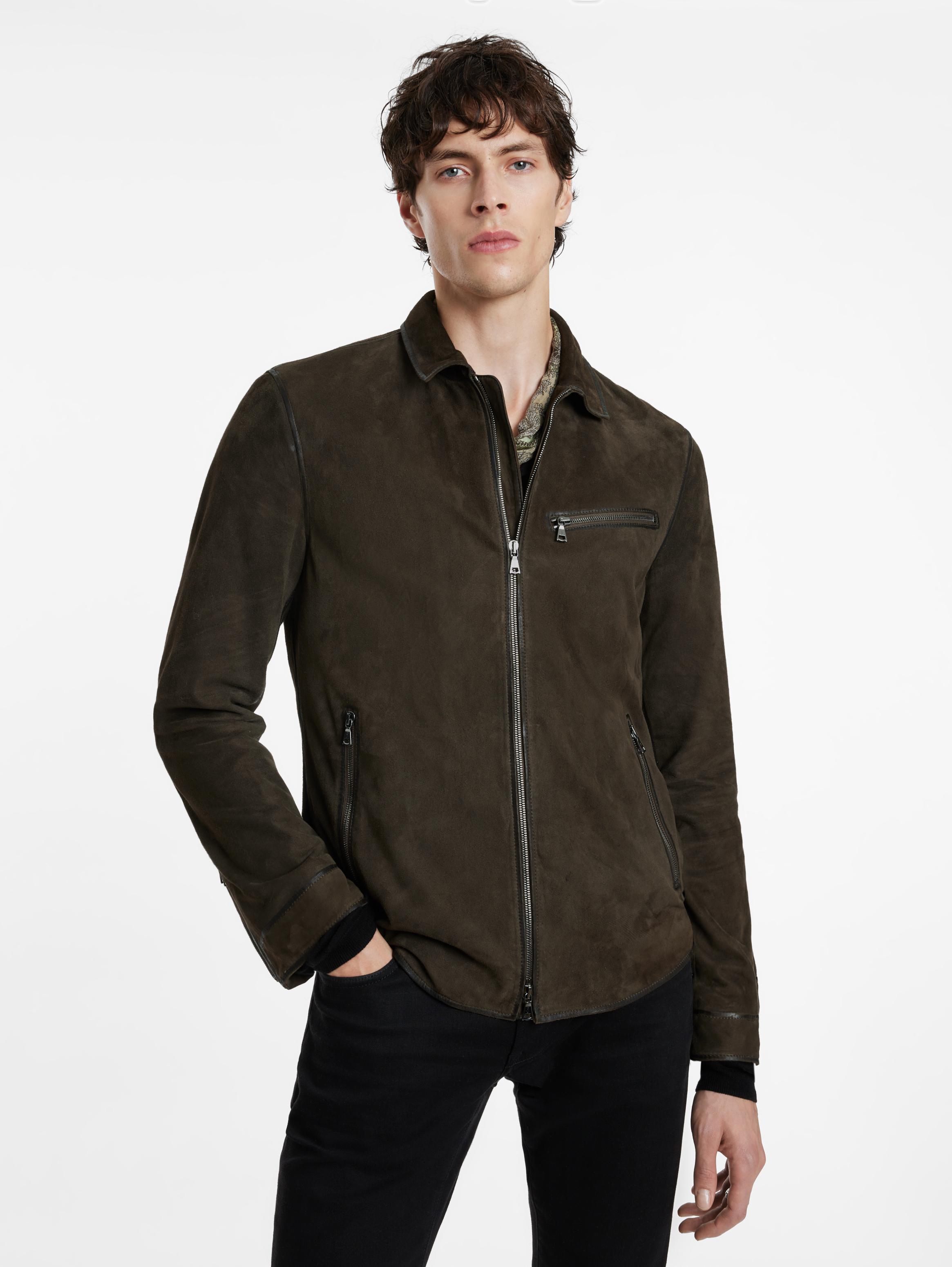 John varvatos suede shirt jacket hotsell